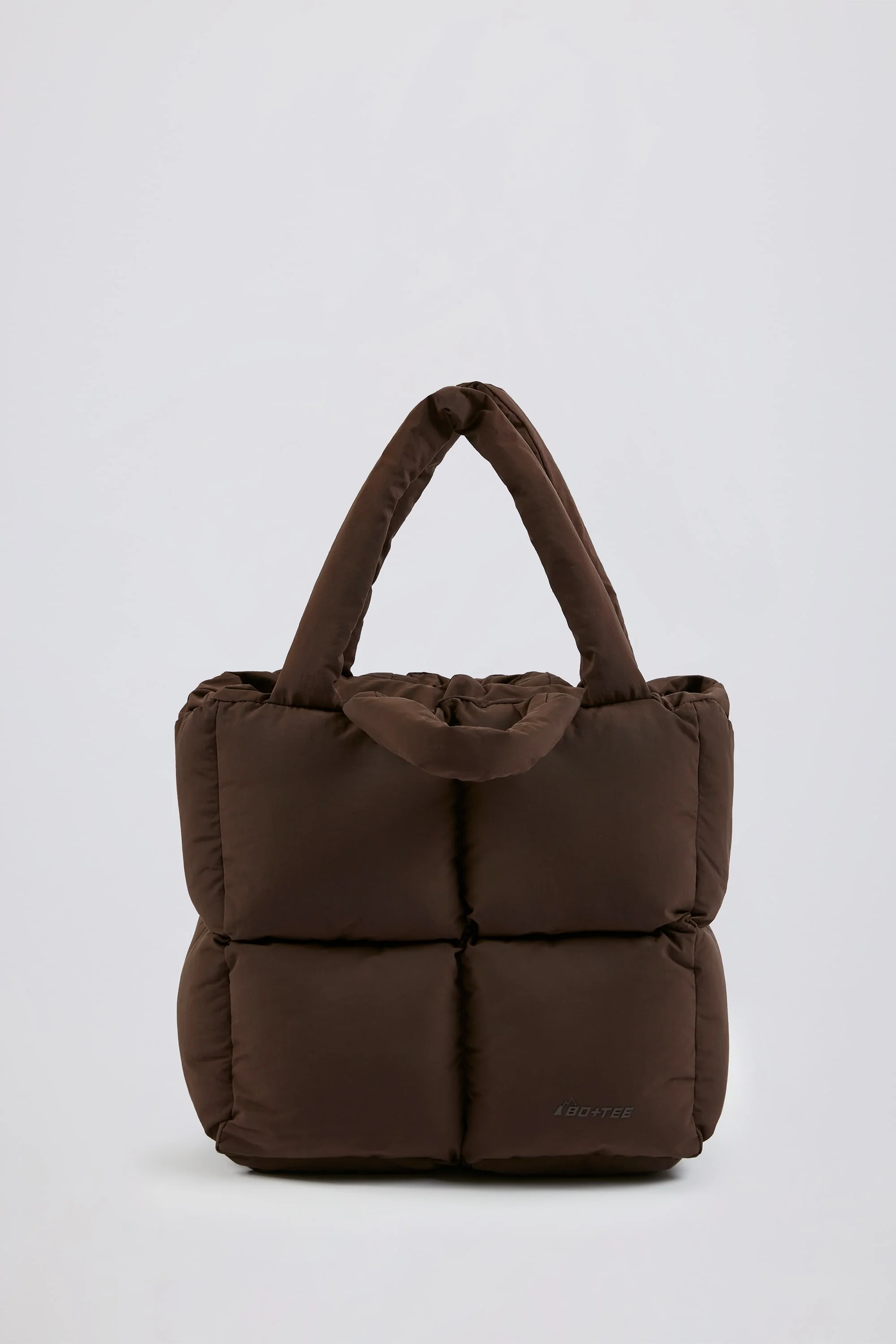 Quilted Puffer Bag in Mahogany