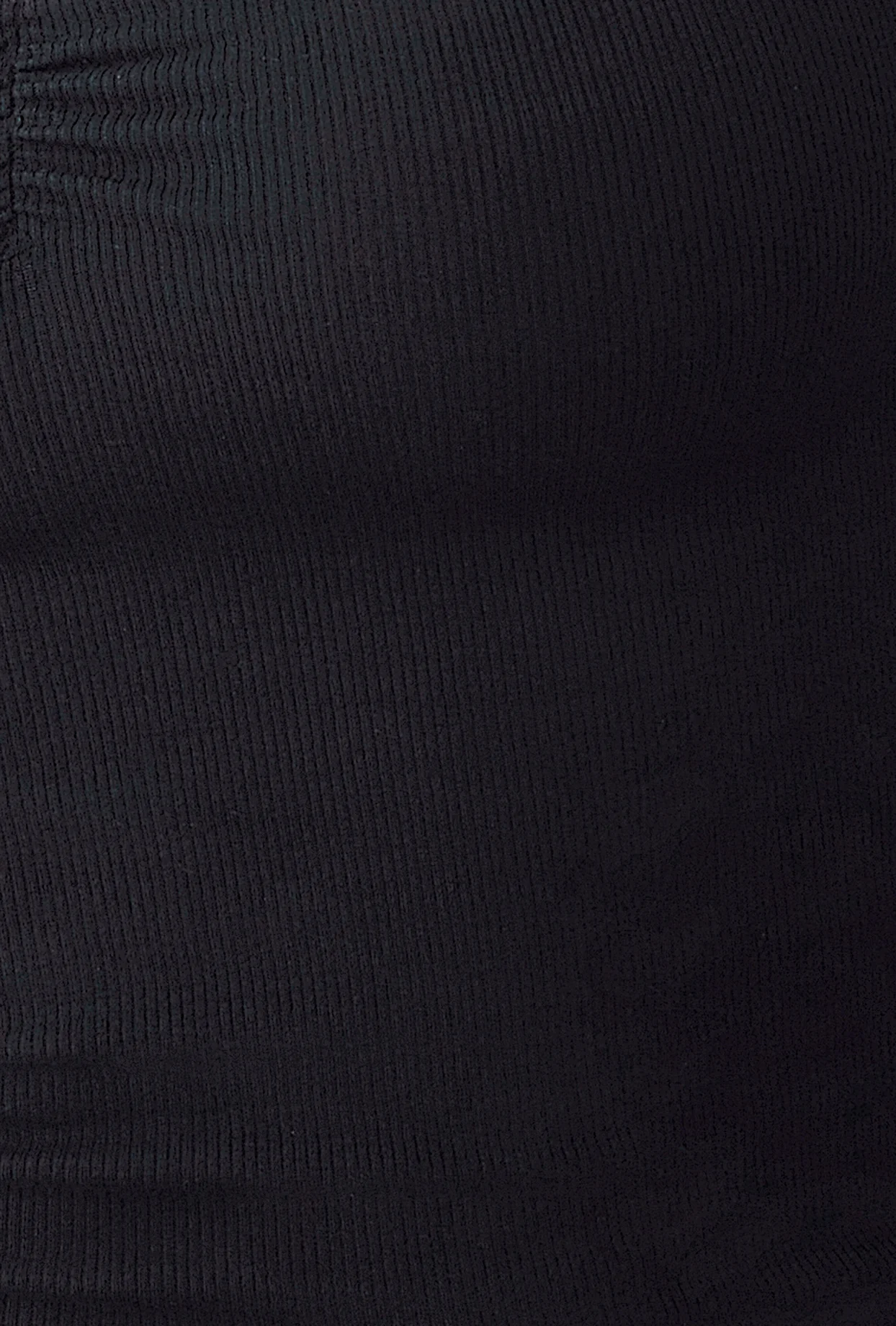 Modal Rib Long Sleeve Crop Top in Onyx