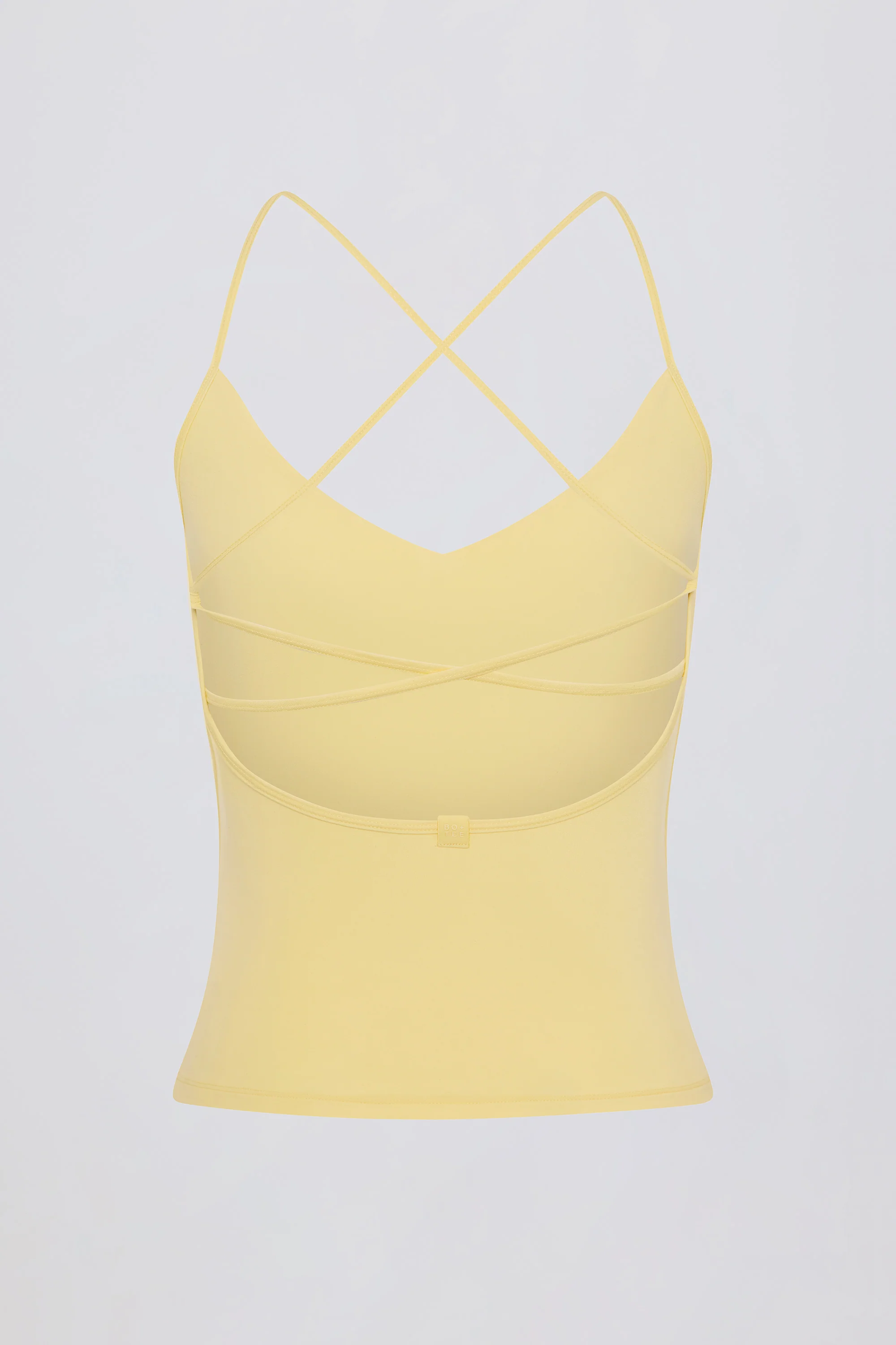 Cross-Back Tank Top in Lemon
