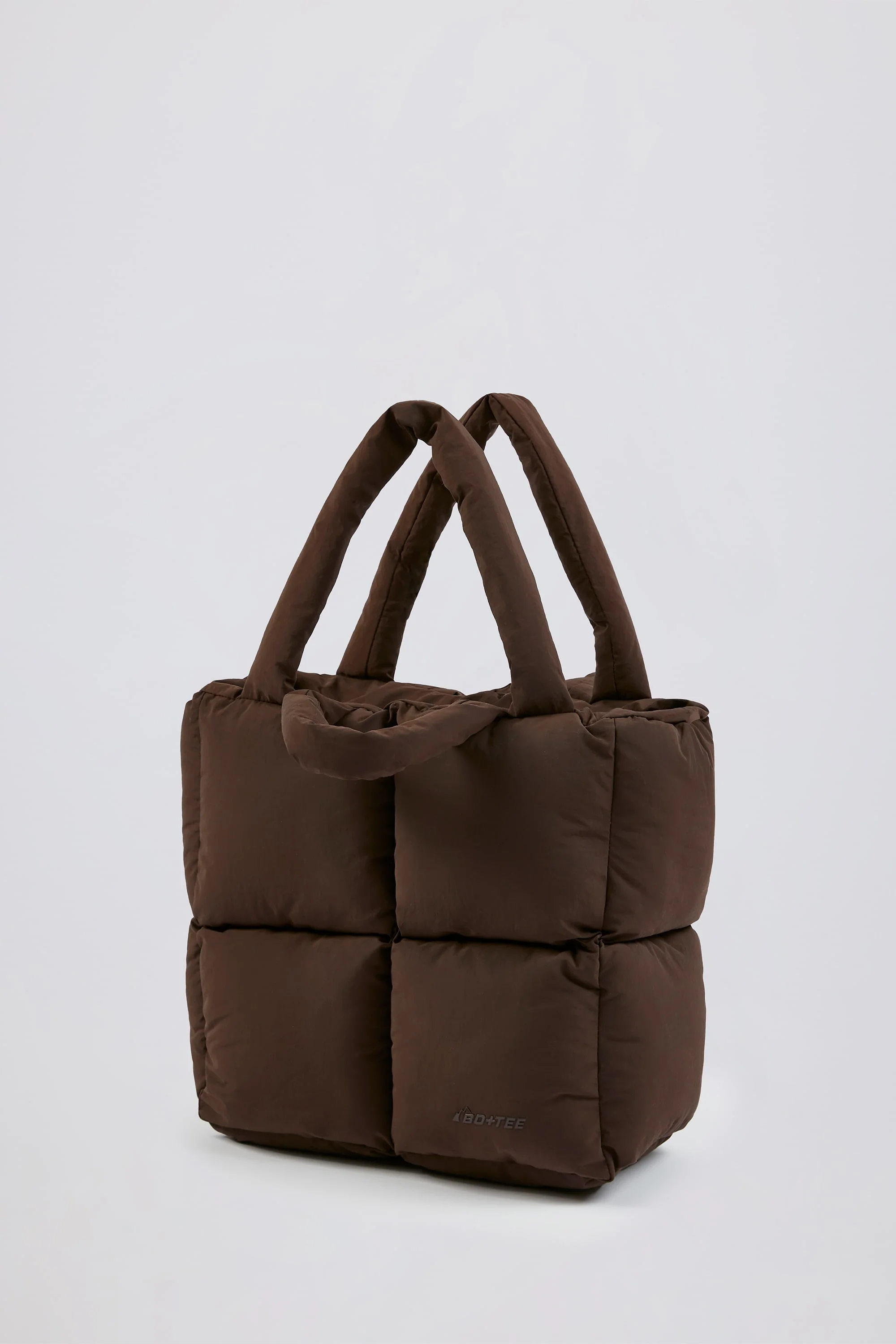 Quilted Puffer Bag in Mahogany