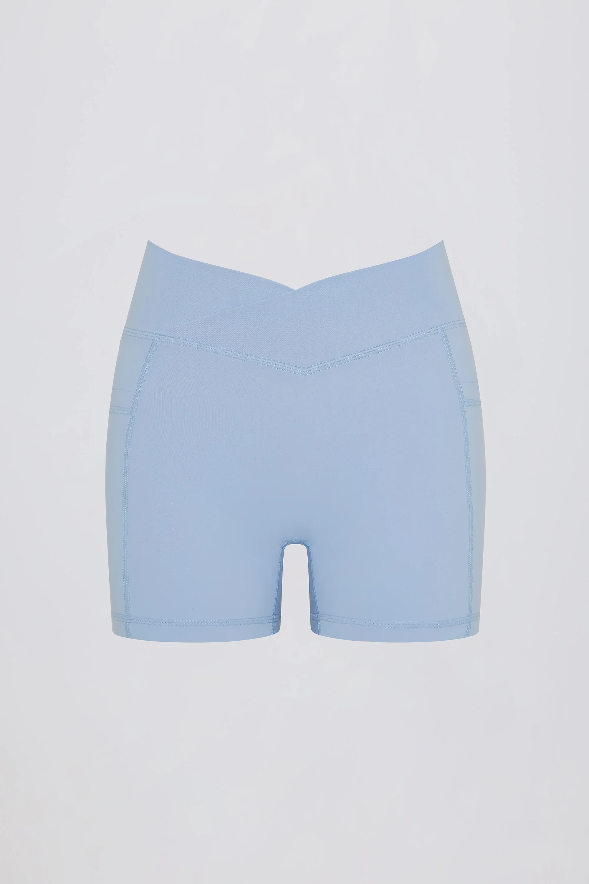 Soft Active Crossover Pocket Shorts in Sky