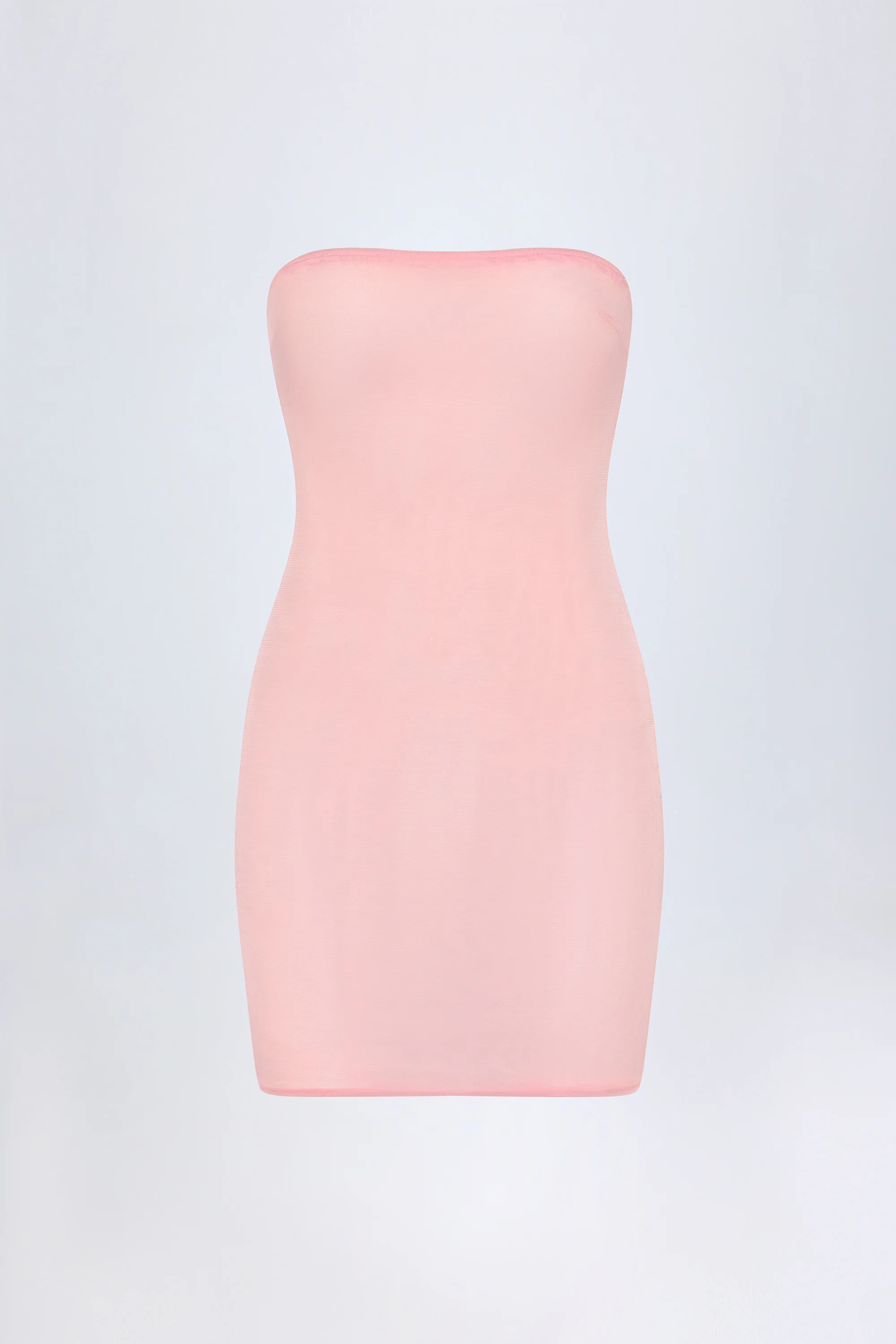 Soft Mesh Mini Slip Dress in Pink