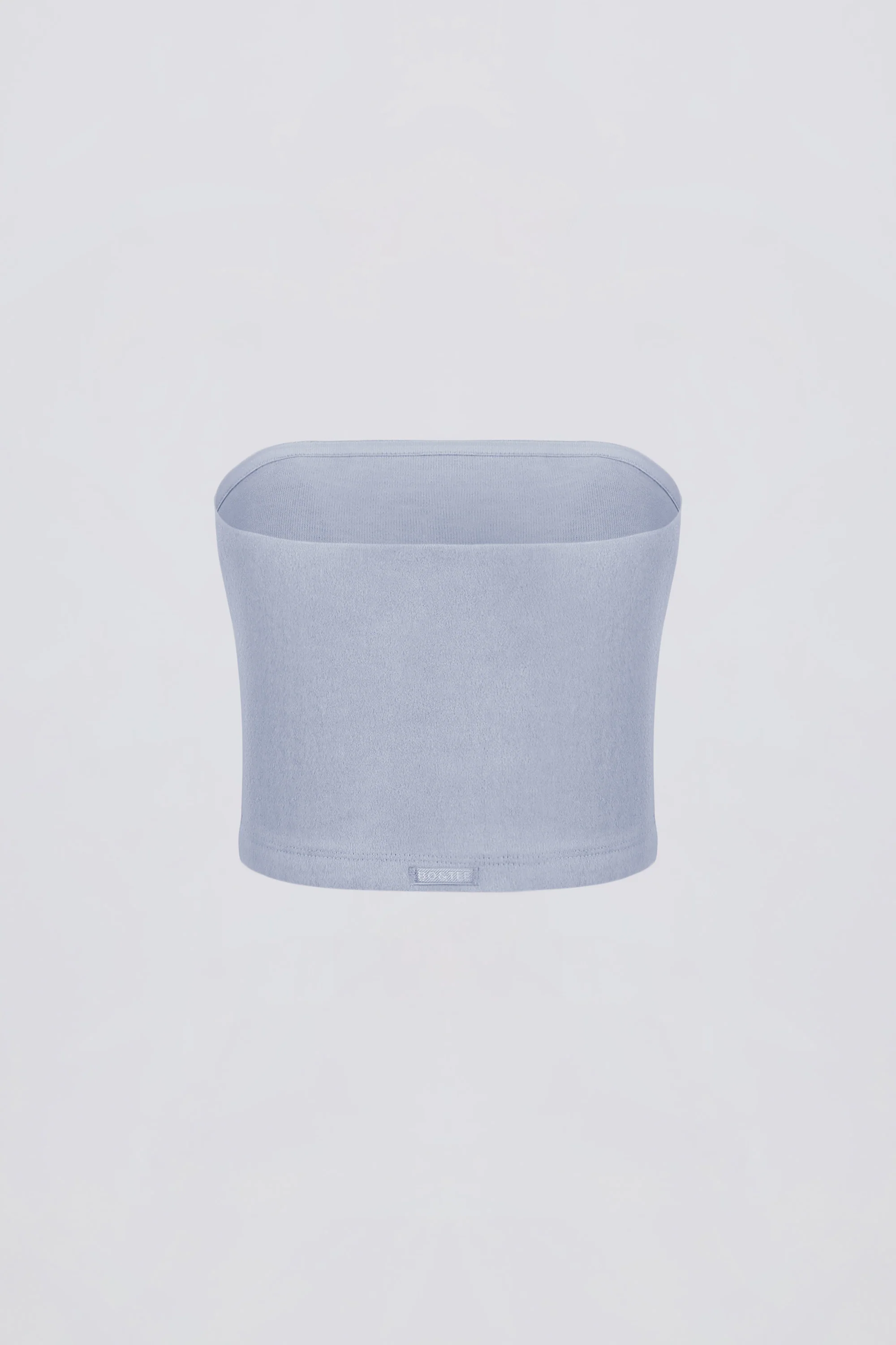 Brushed Jersey Bandeau Top in Soft Blue