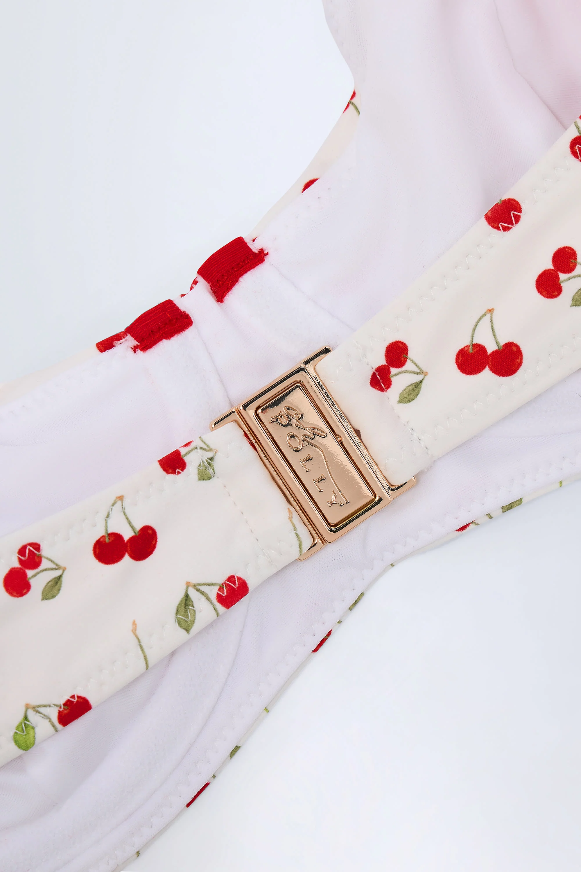 Contrast Underwired Balconette Bikini Top in Cherry Print