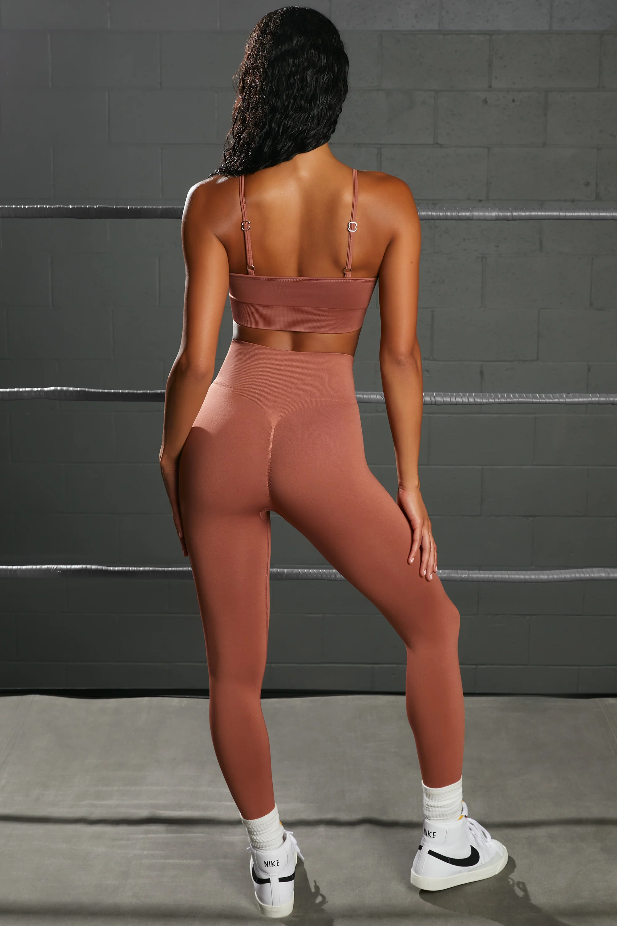 Surge Petite Curved Waist Seamless Leggings in Rust