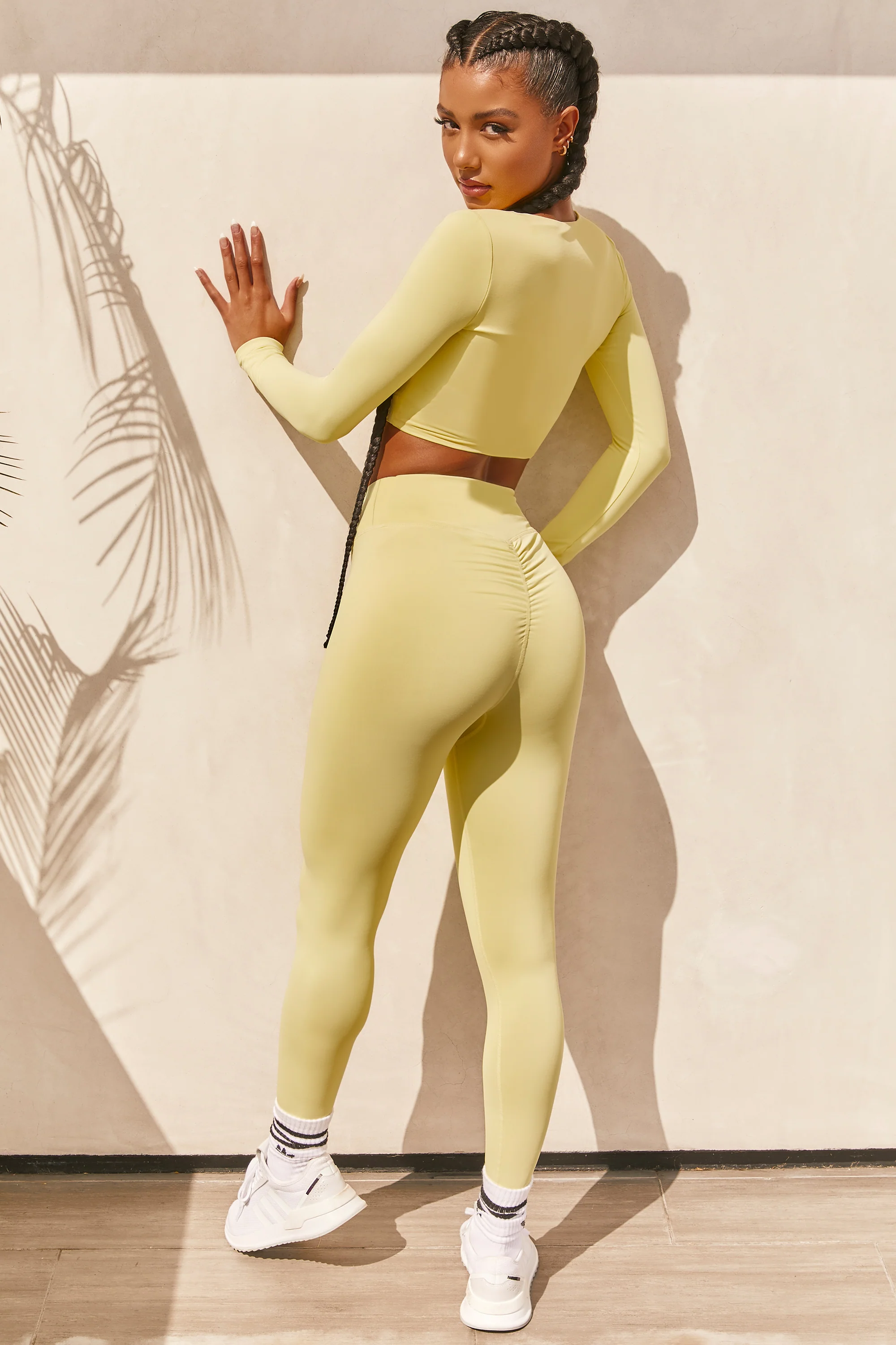 Potential Petite Slinky Full Length Leggings in Yellow