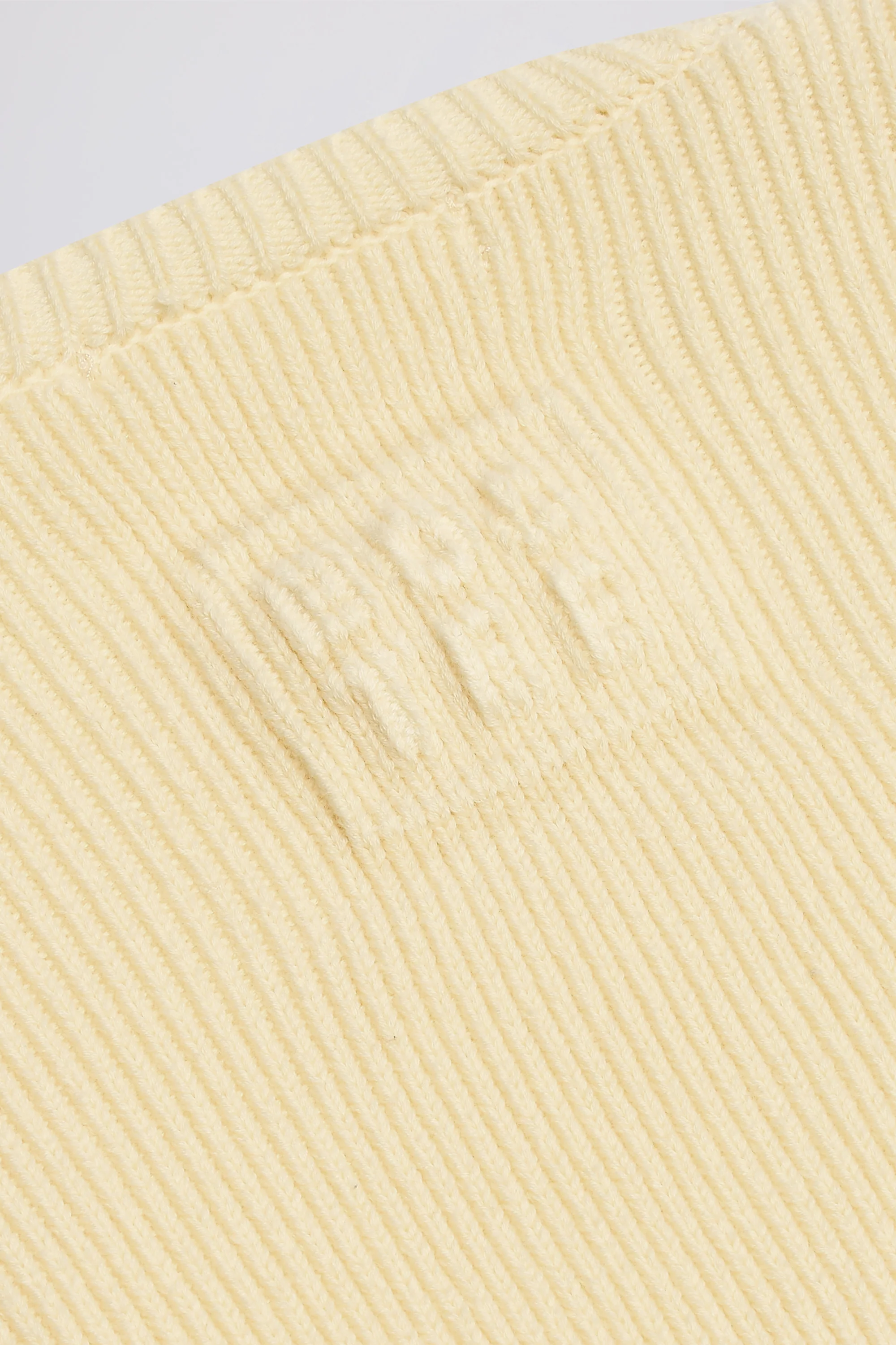 Ribbed-Knit Cropped Shrug in Lemon