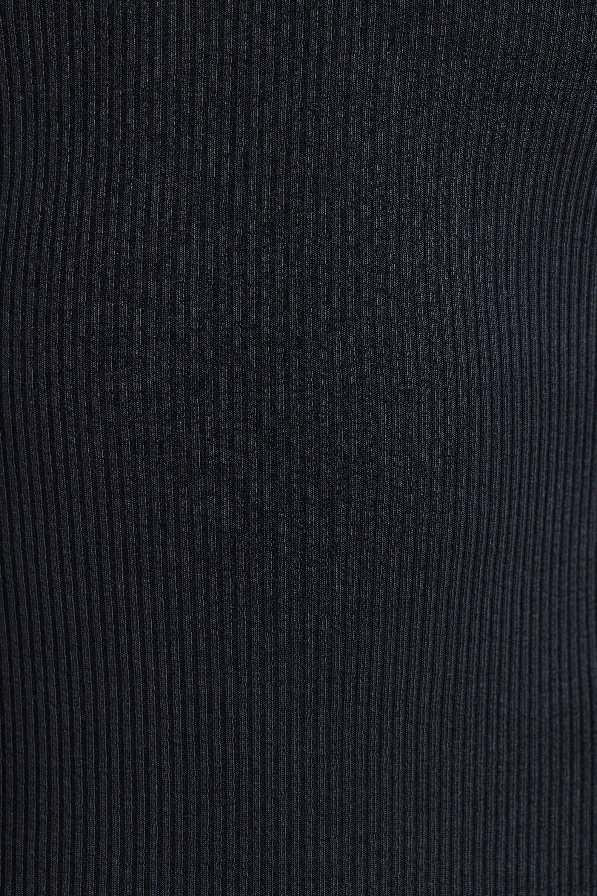 Ribbed Modal Long Sleeve Bodysuit in Black