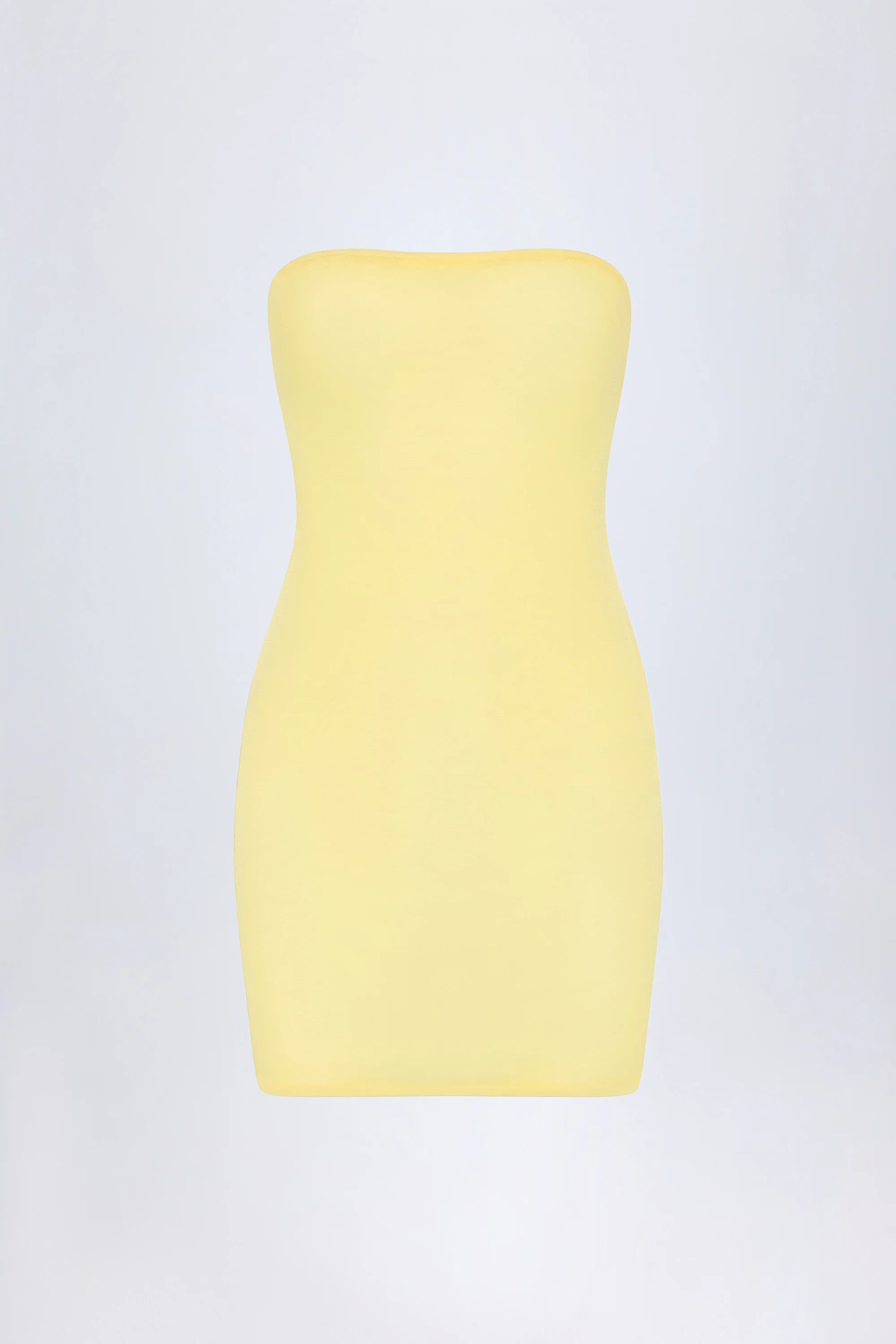Soft Mesh Mini Slip Dress in Yellow