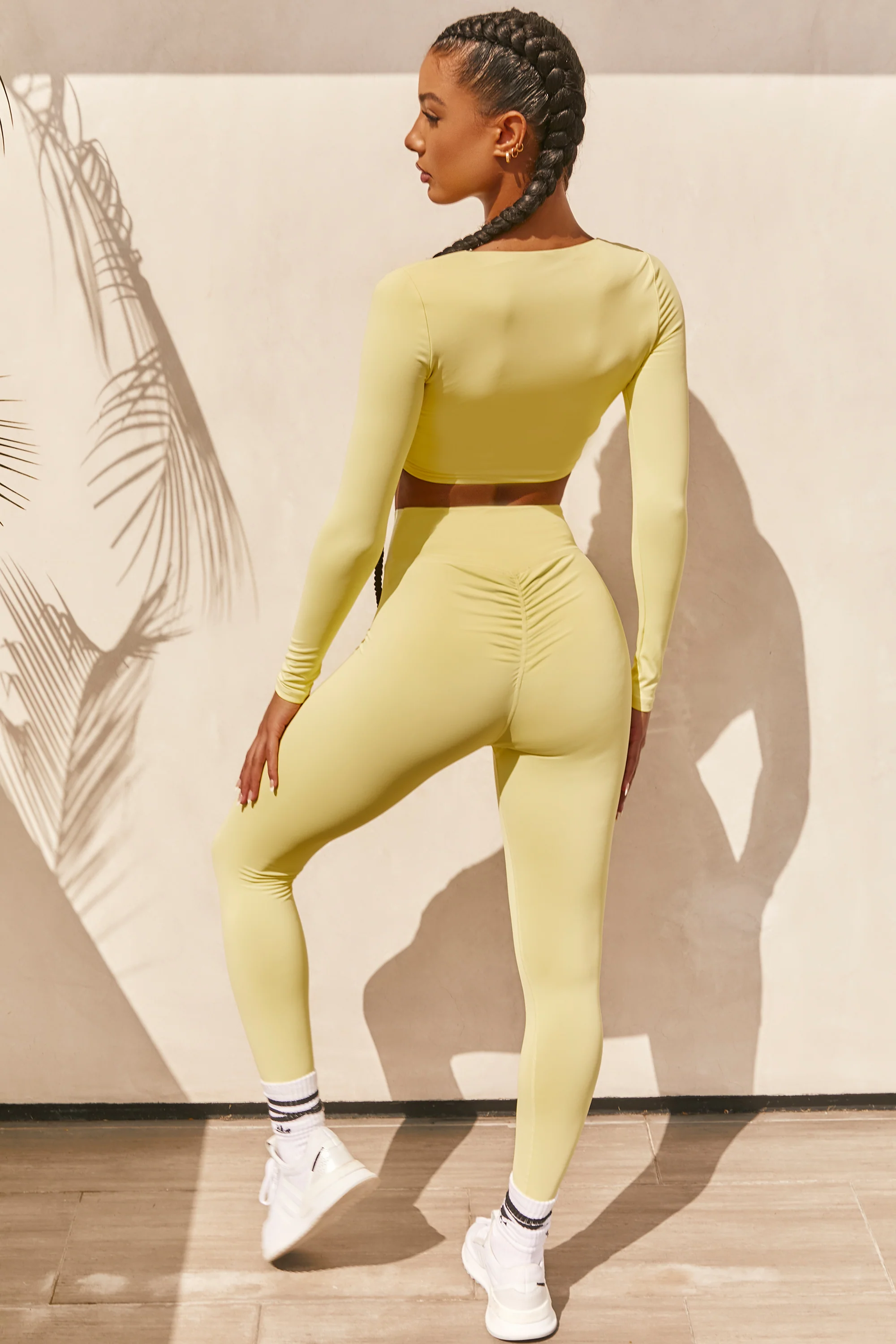 Potential Petite Slinky Full Length Leggings in Yellow