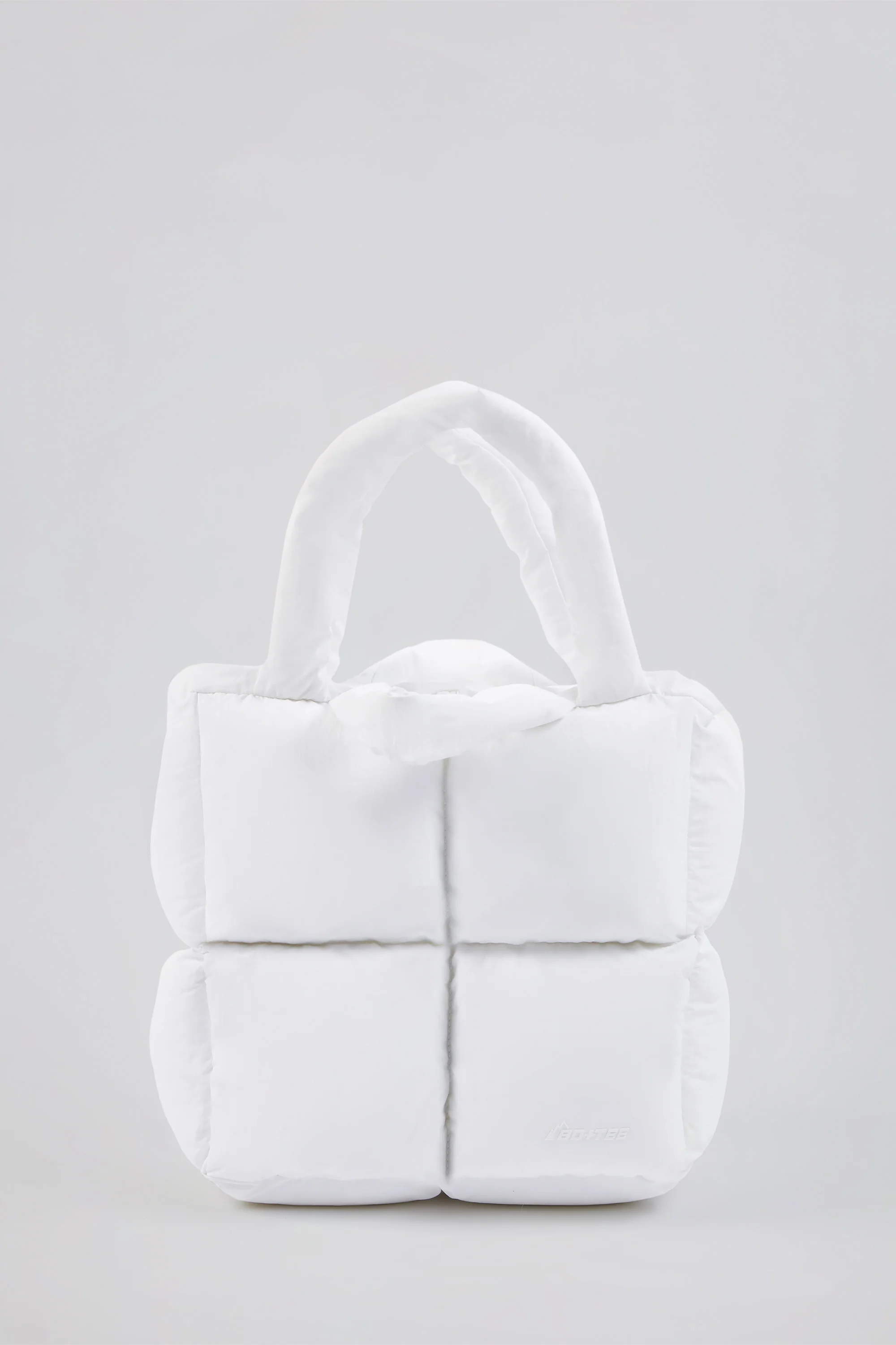 Quilted Puffer Bag in White