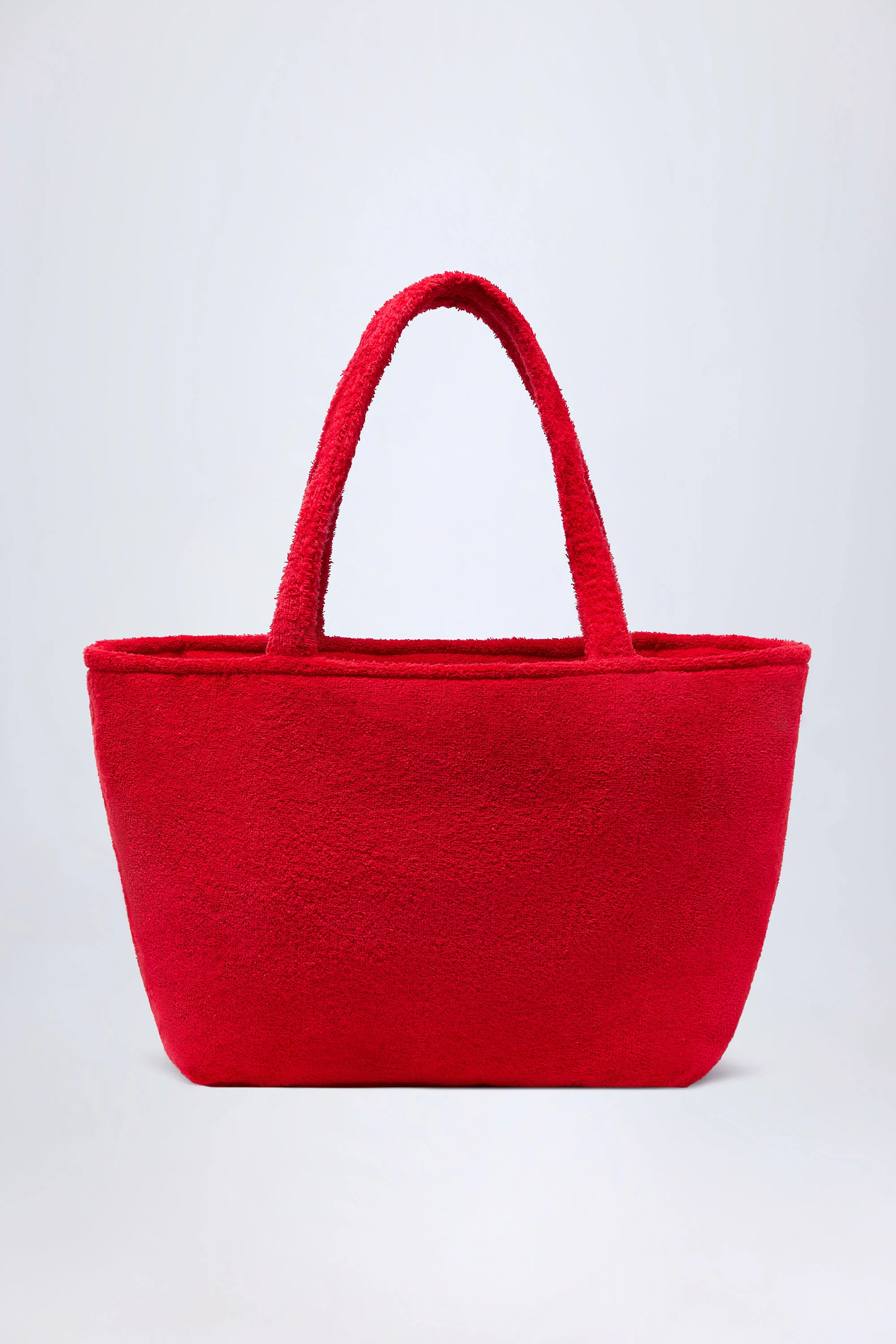 Towelling Tote Bag in Fiery Red