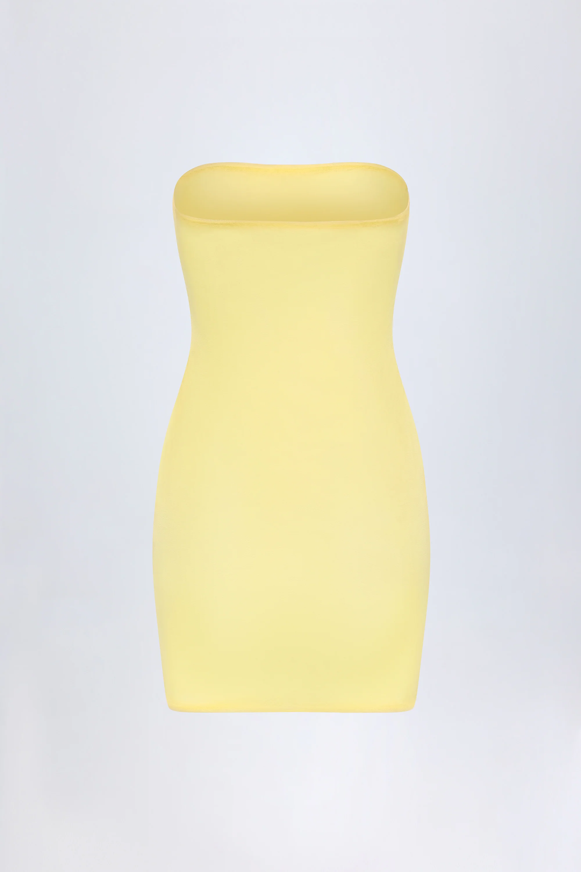 Soft Mesh Mini Slip Dress in Yellow