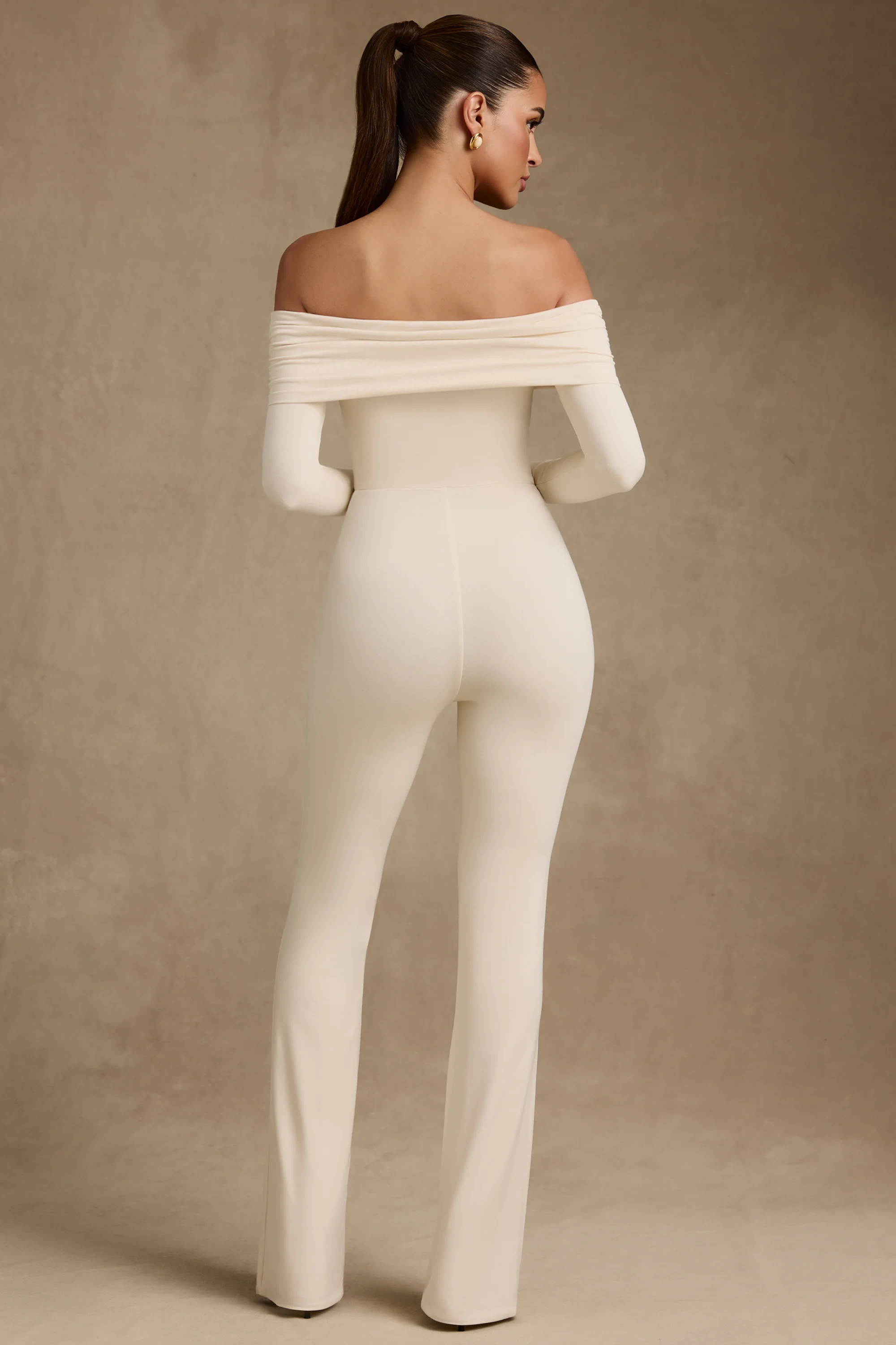 Modal Off-Shoulder Jumpsuit in Ivory