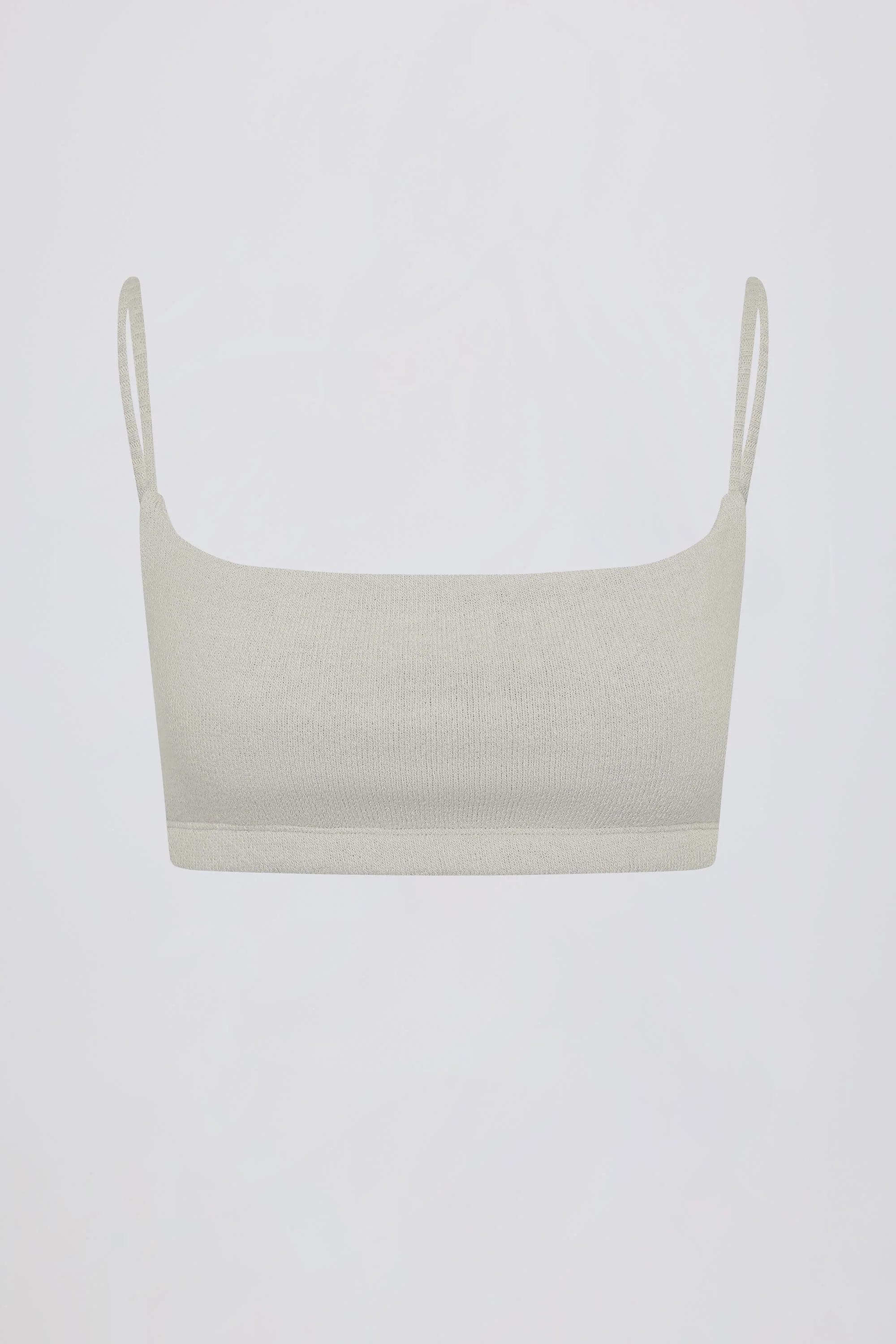 Square-Neck Bralette in Light Grey