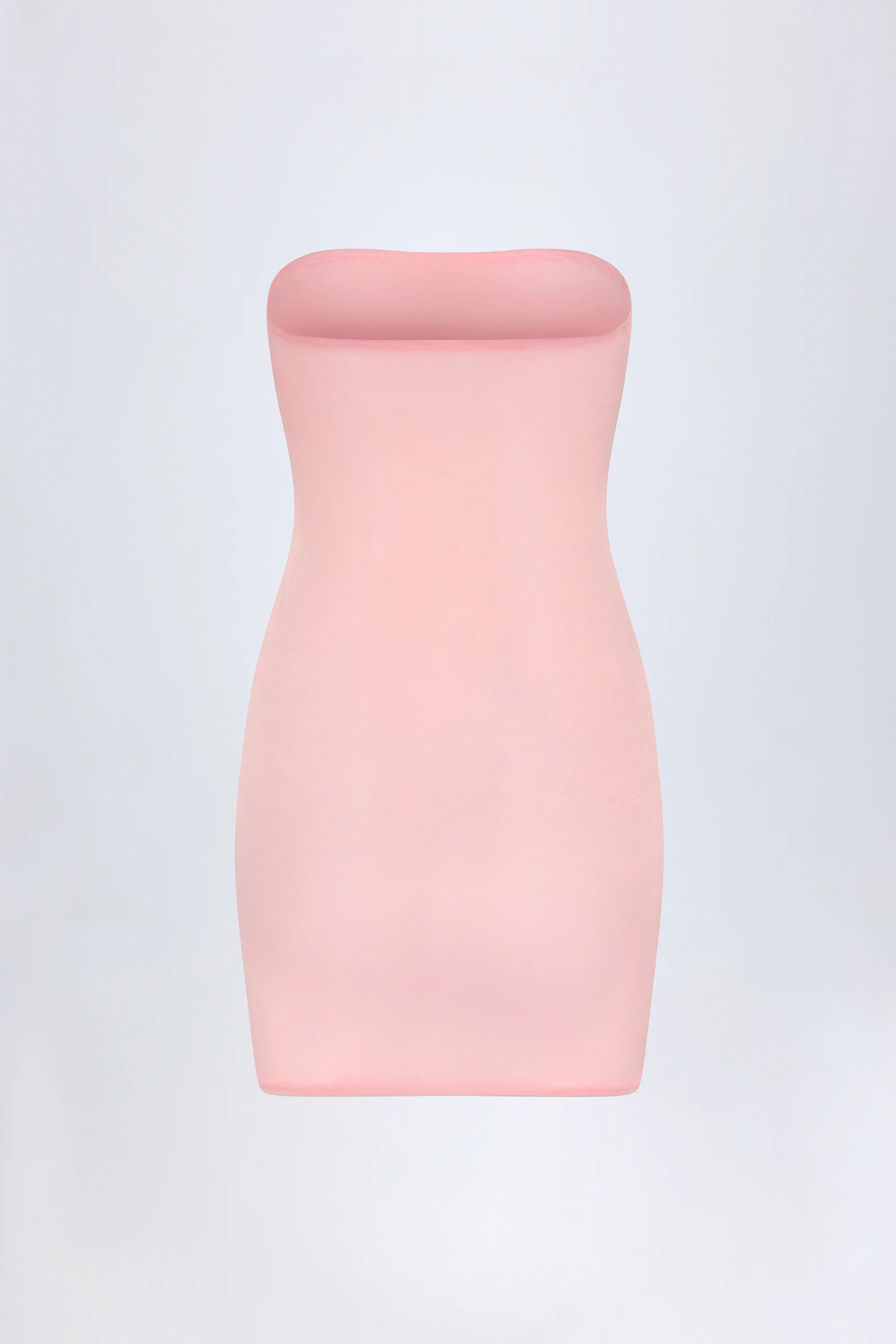 Soft Mesh Mini Slip Dress in Pink