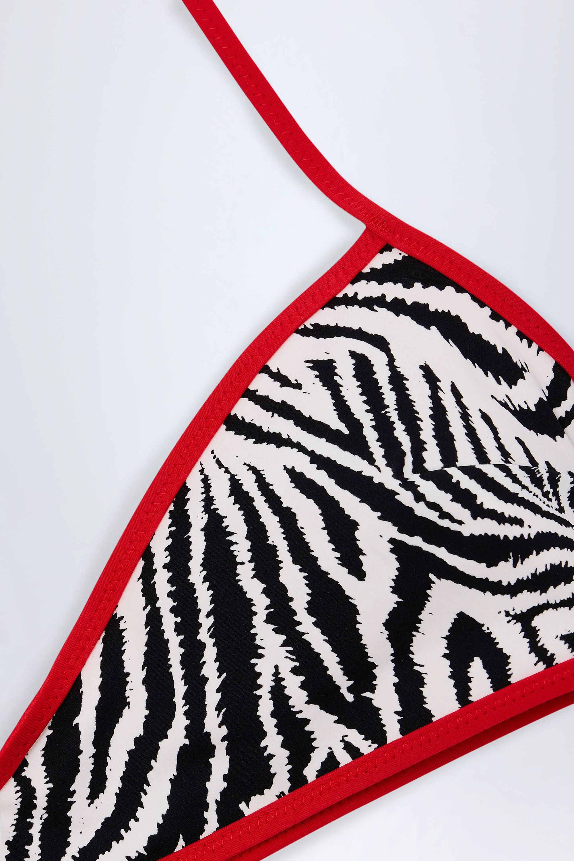 Reversible Thong Bikini Bottoms in Zebra Print