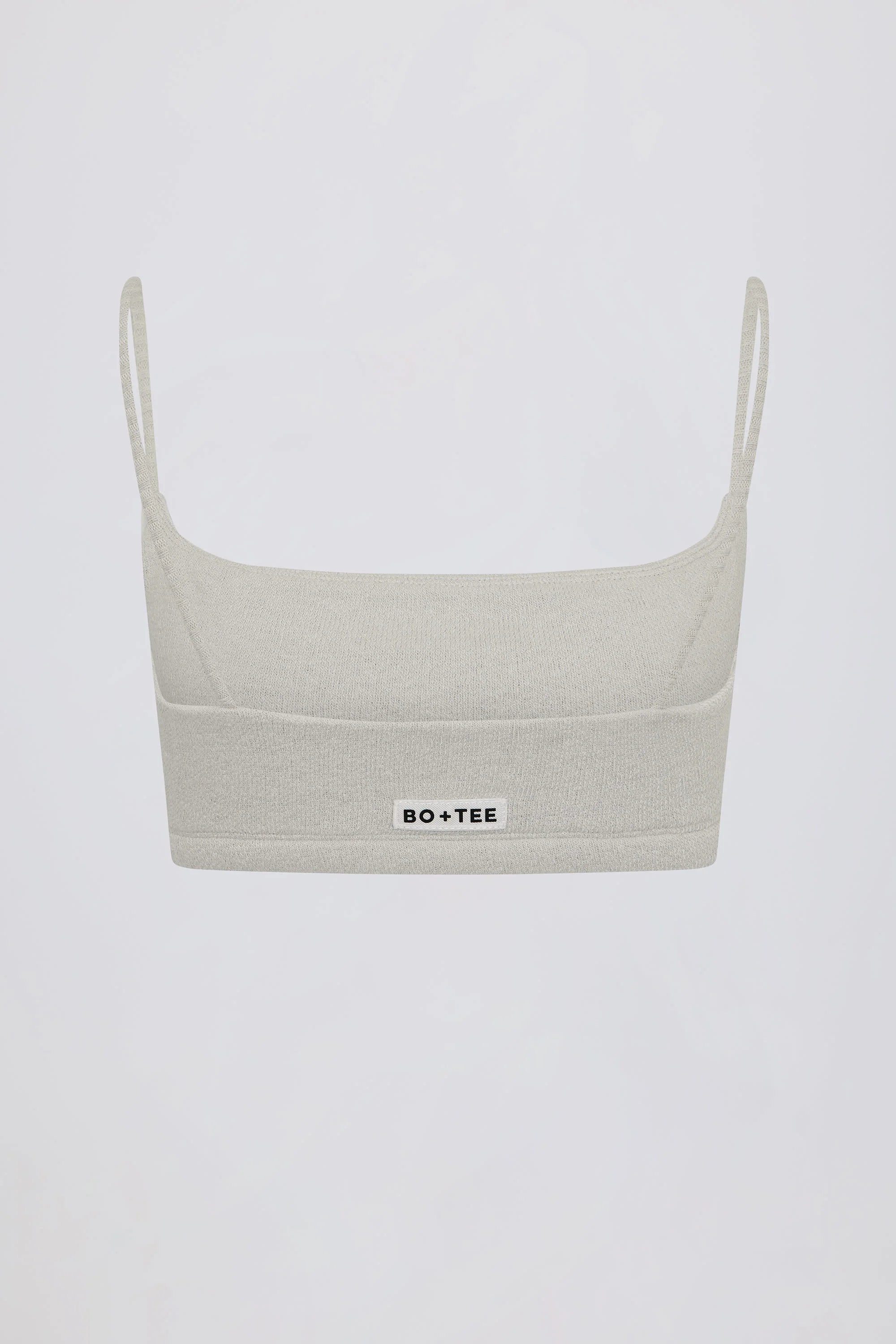 Square-Neck Bralette in Light Grey