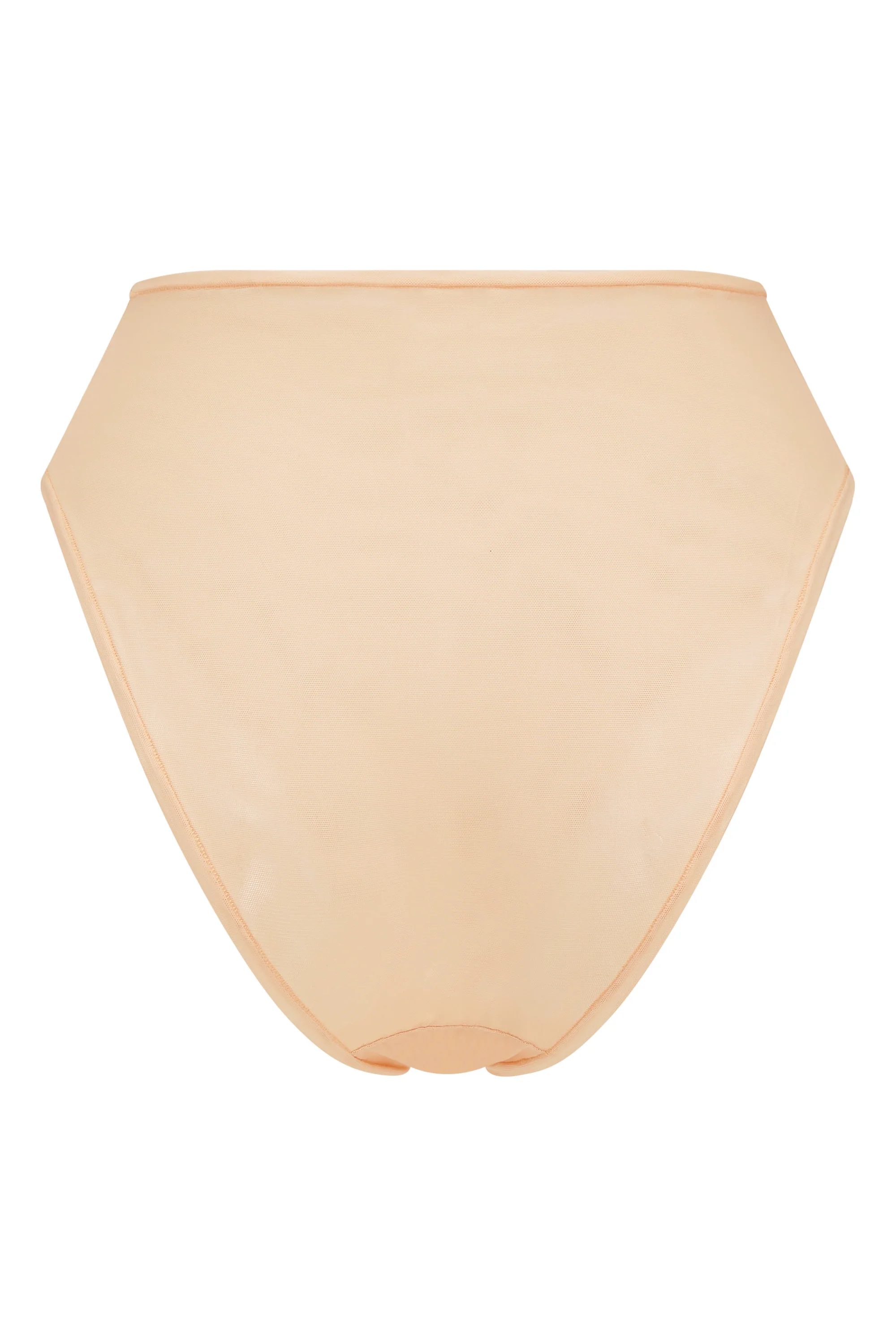 Soft Mesh High Waisted Knicker in Beige