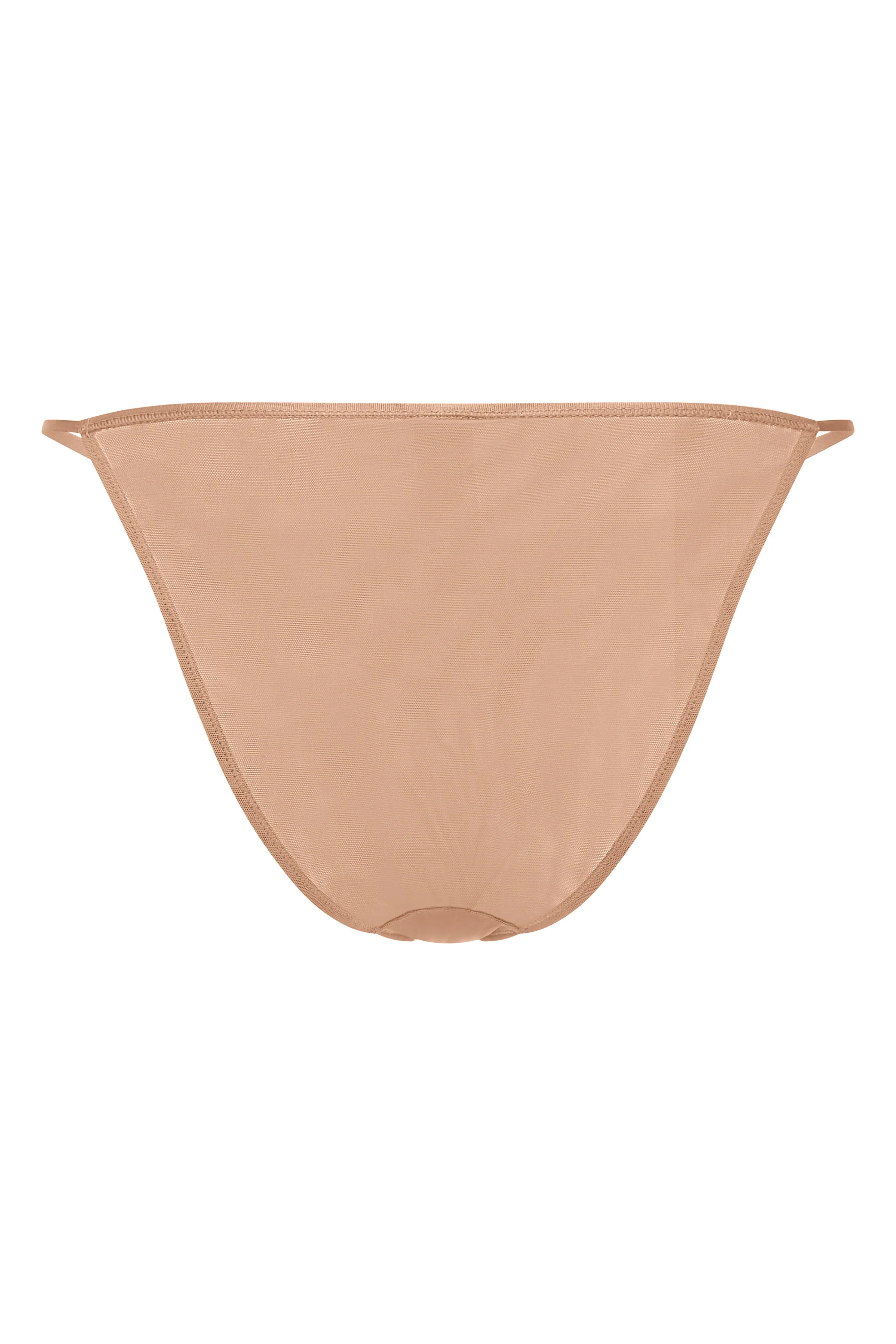 Soft Mesh String Bikini in Warm Peach