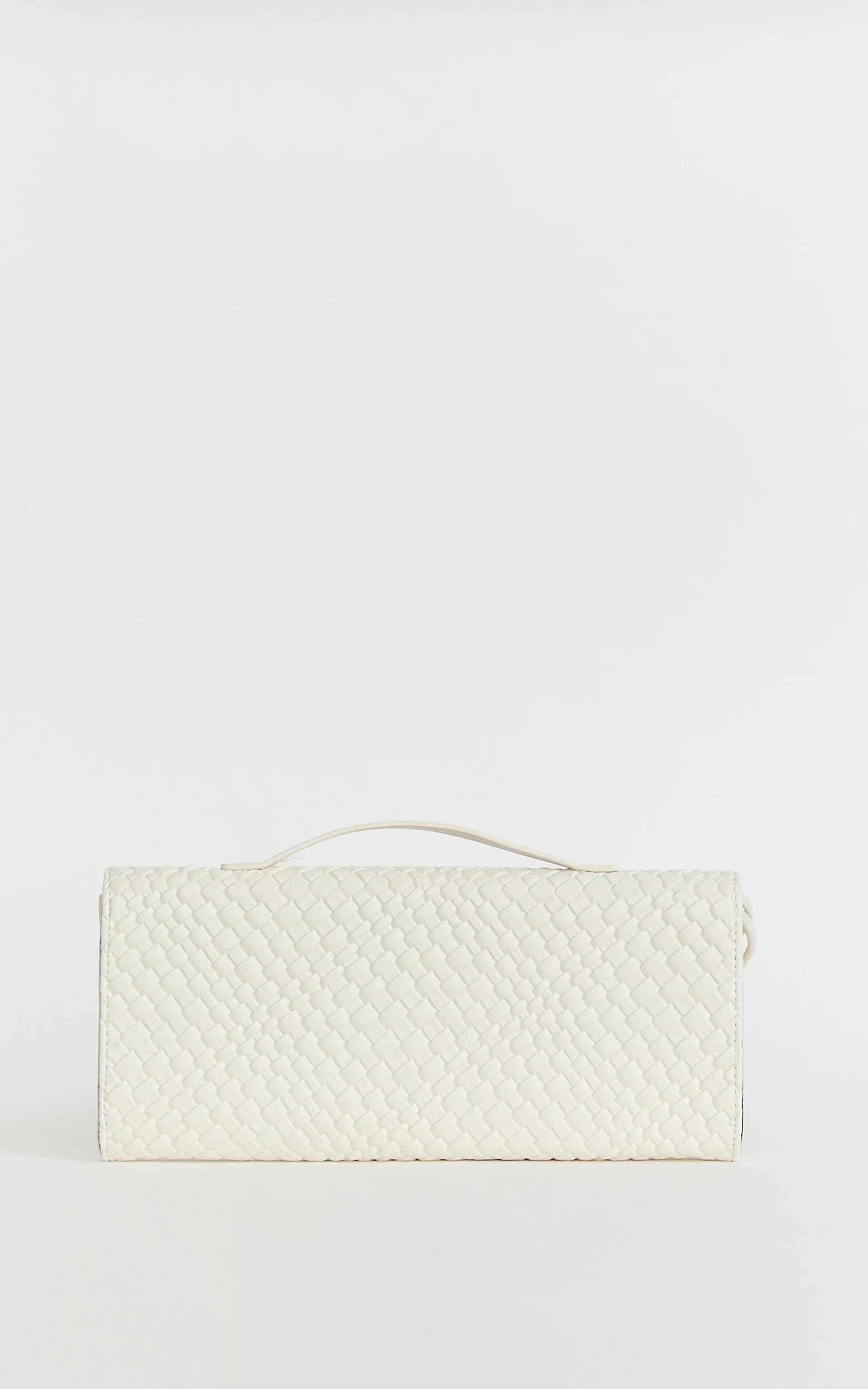 Krizza Bag - Woven Clutch Bag in White