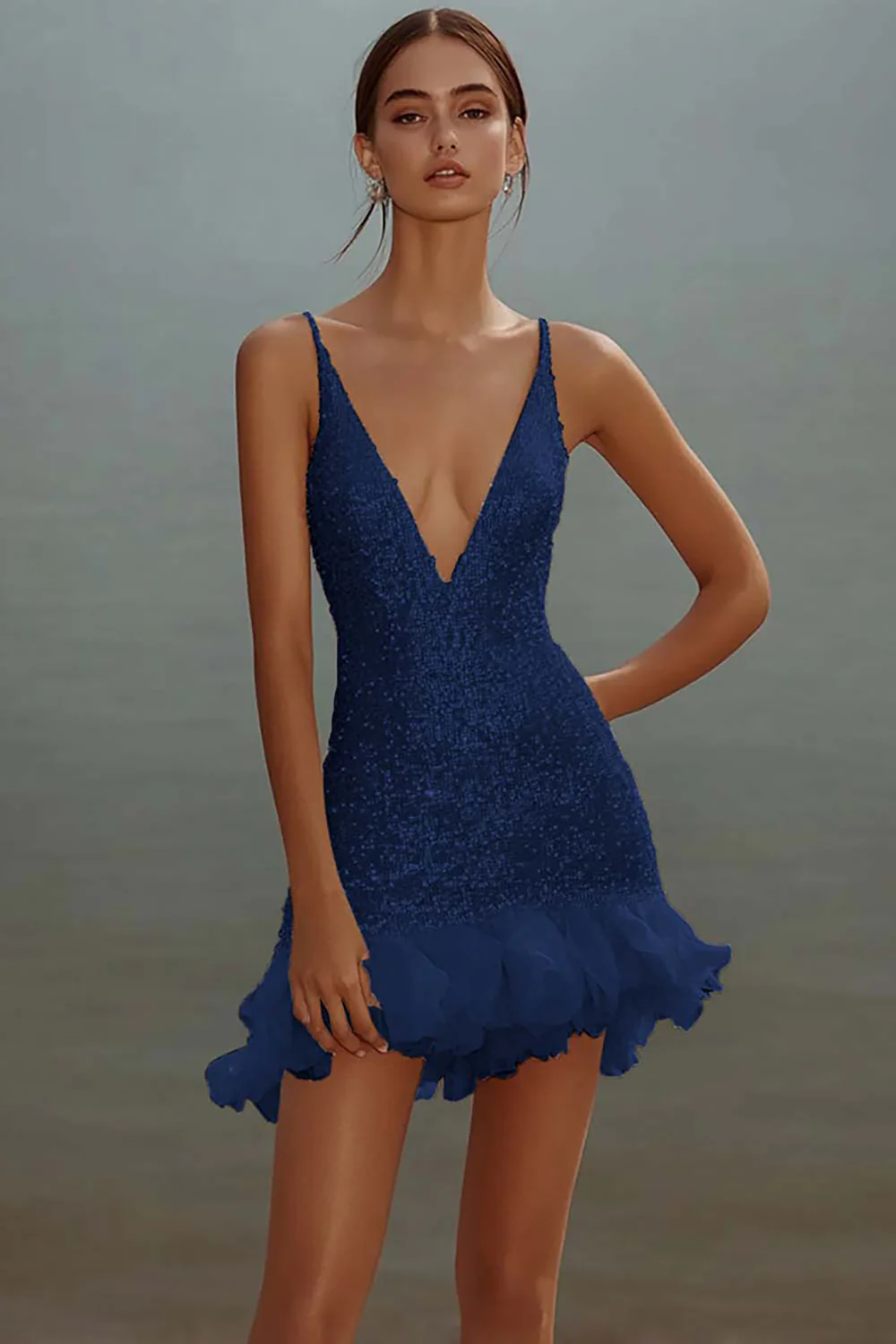 Sparkly White Bodycon Sequins Mini Graduation Homecoming Dress