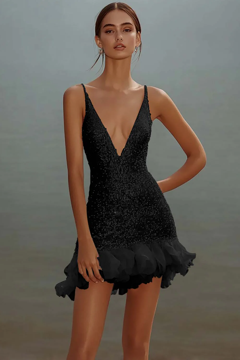 Sparkly White Bodycon Sequins Mini Graduation Homecoming Dress