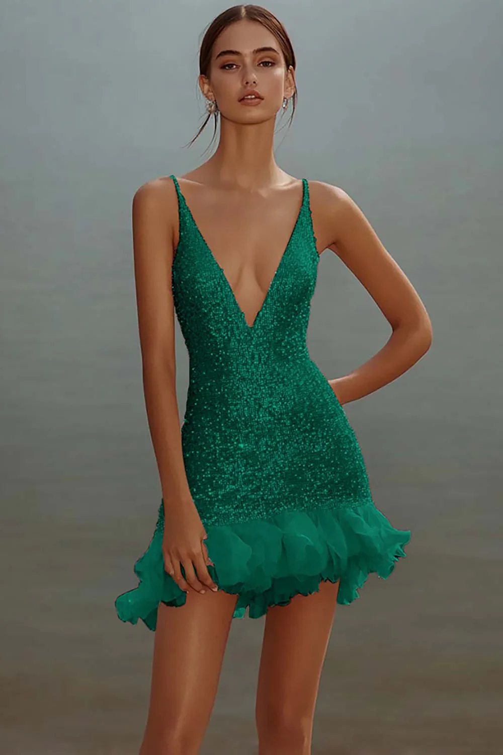 Sparkly White Bodycon Sequins Mini Graduation Homecoming Dress