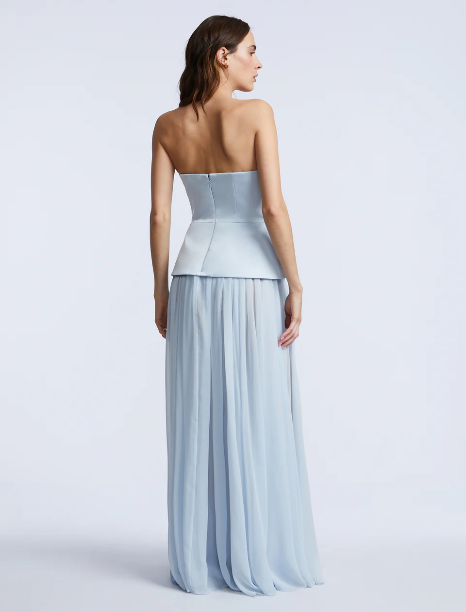 Elegant Strapless Peplum Gown – Perfect Evening & Party Dress