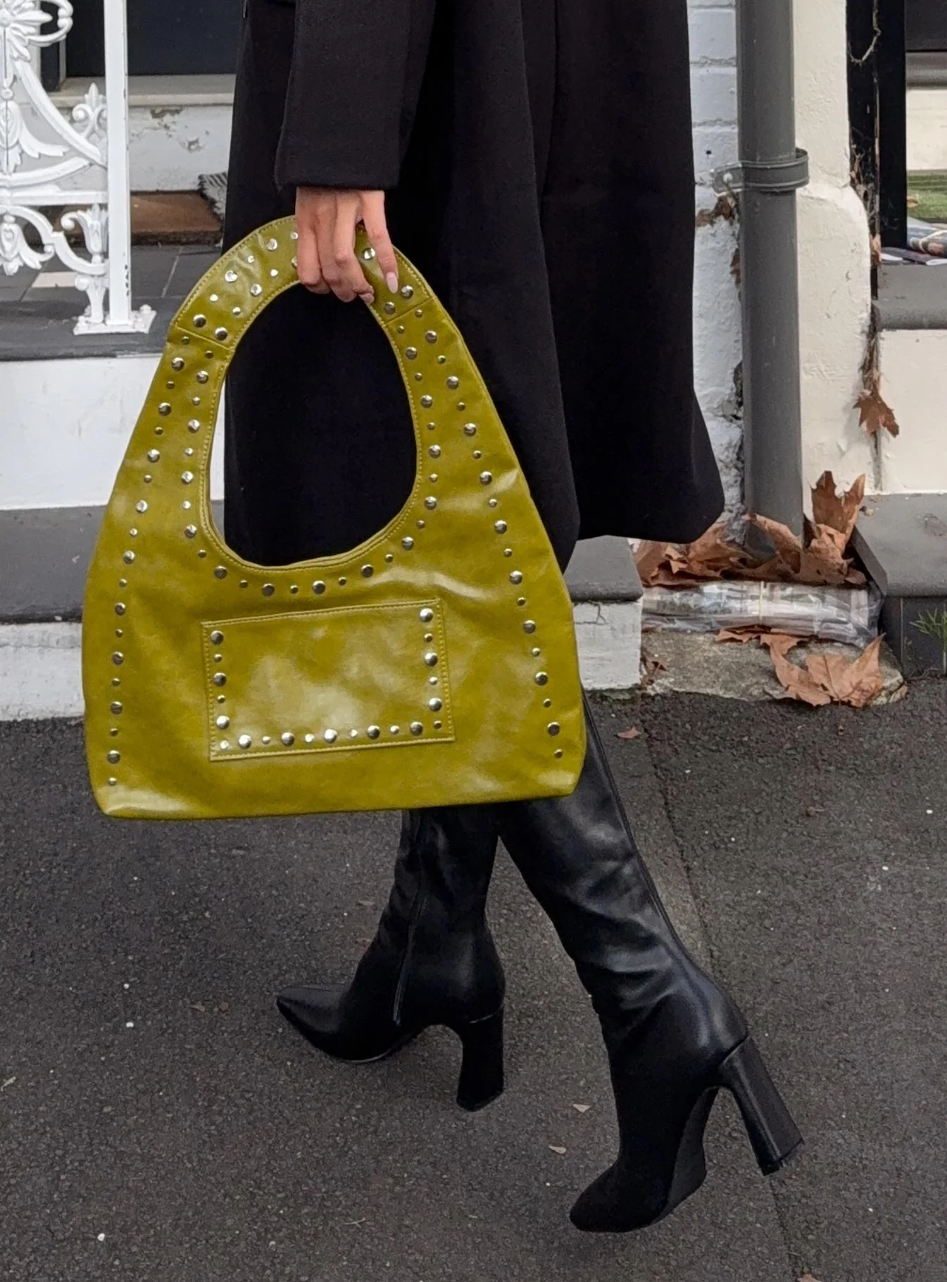 Sawyer Knee-High Boots – Sleek Black Leather-Style Boots for Chic All-Day Wear