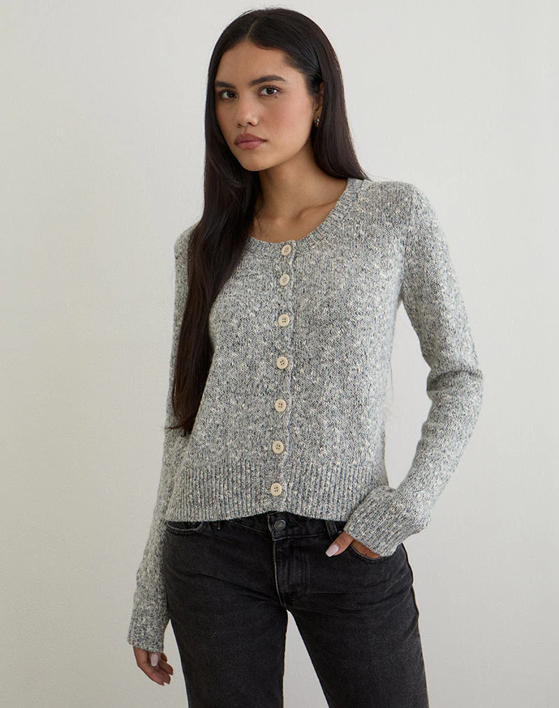 Talira Cardigan in Knit Dark Grey Marl