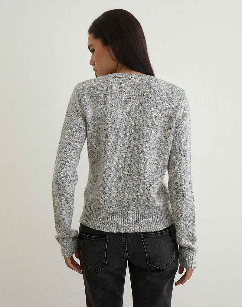 Talira Cardigan in Knit Dark Grey Marl