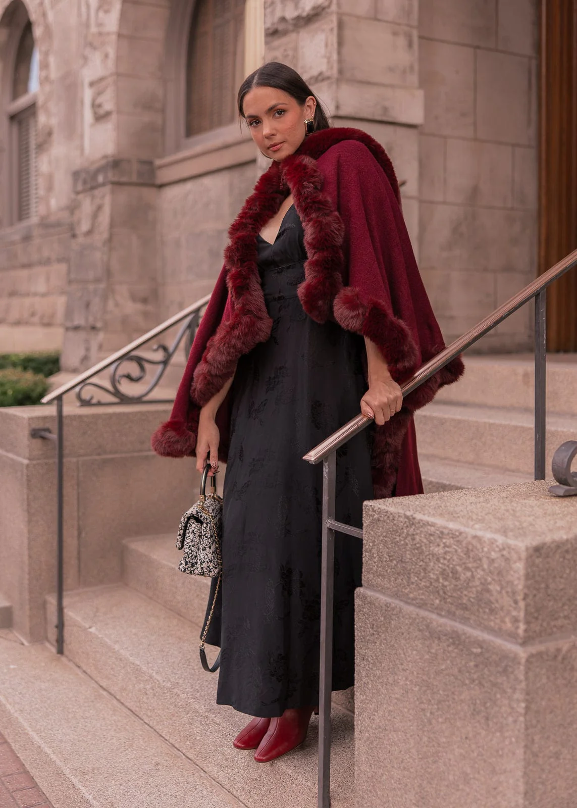 Mila Satin Midi Dress - Black