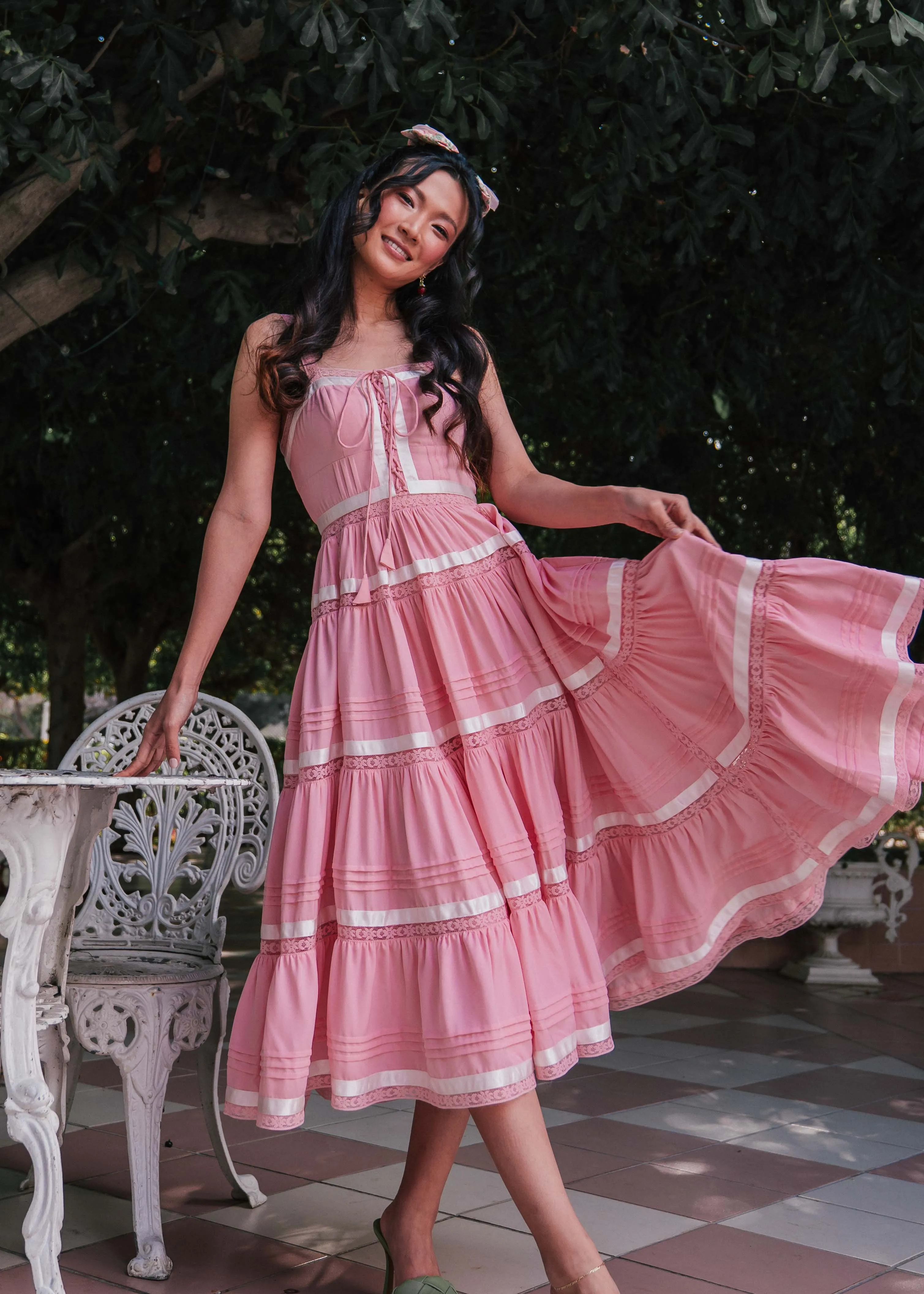 Delores Dress in Pink