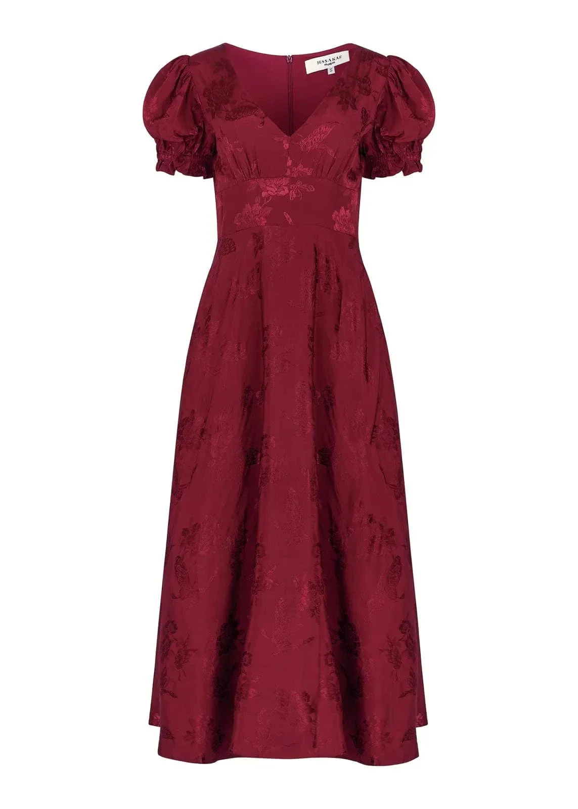 Mila Satin Midi Dress - Burgundy