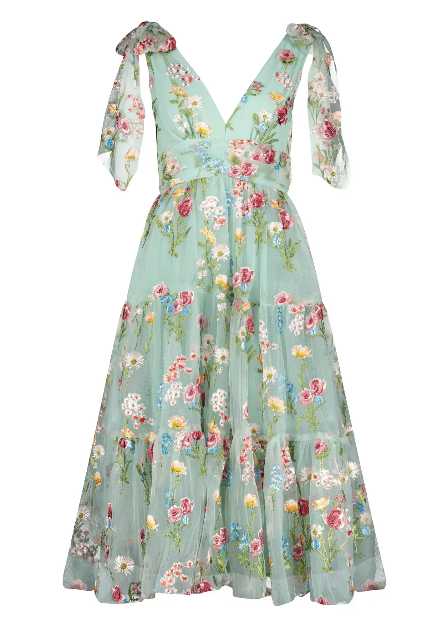 Margaret Floral Midi Dress Green