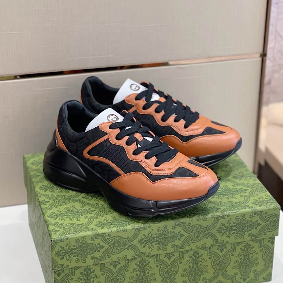 Gucci Rhyton Black Brown Sneakers – GCC193