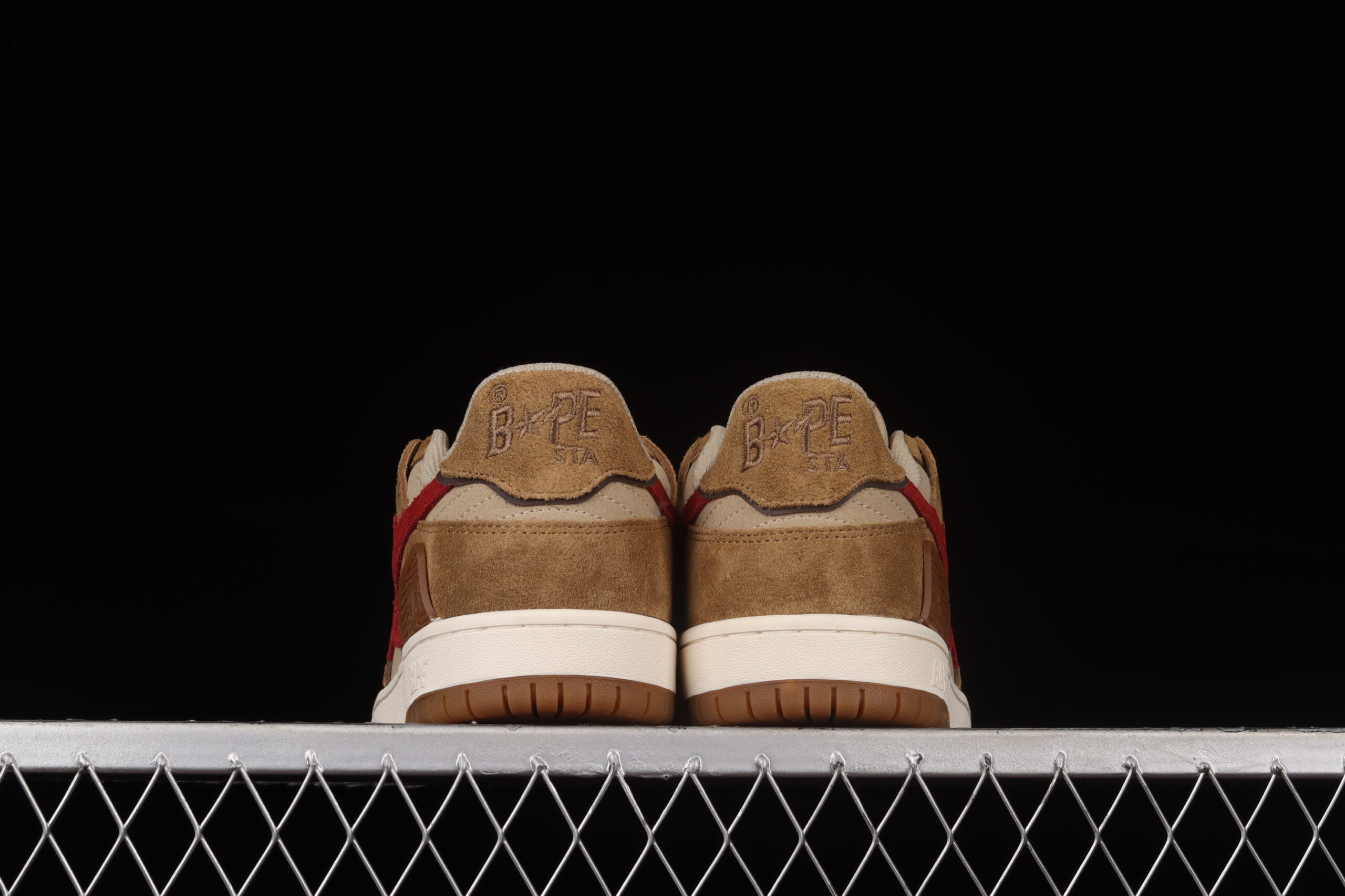 A Bathing Ape Bape Sk8 STA Low Light Brown Red