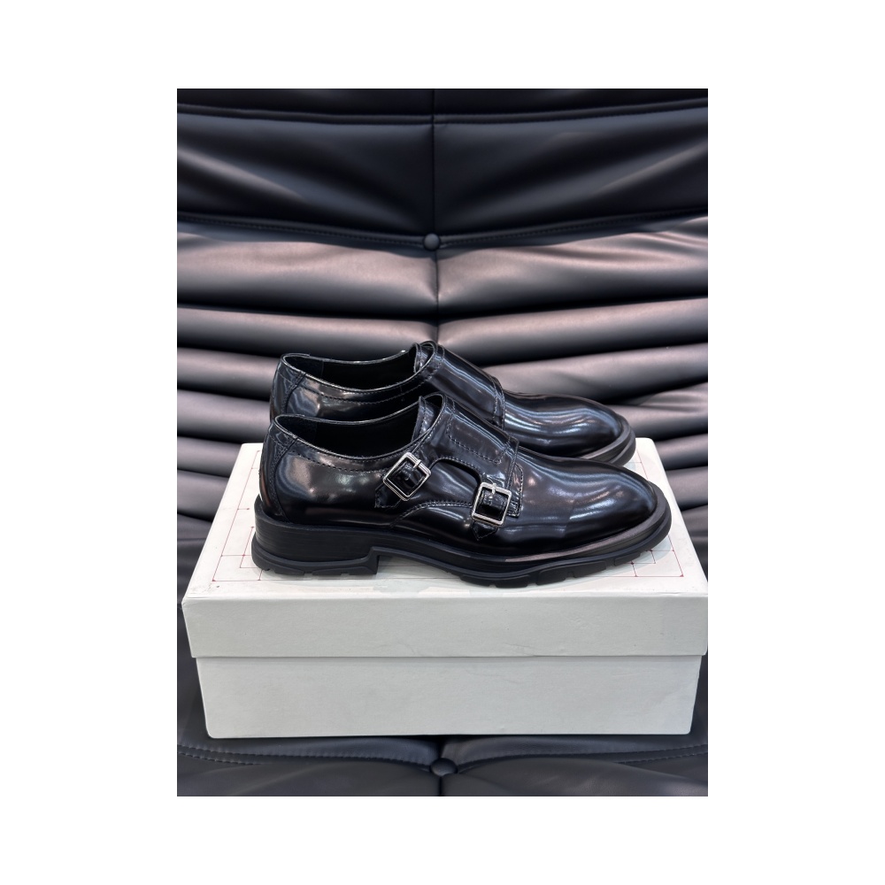 Alexander McQueen thick-soled platform men's leather shoes