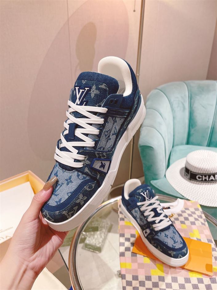 LOUIS VUITTON TRAINER SNEAKER DENIM MONOGRAM – LVS129