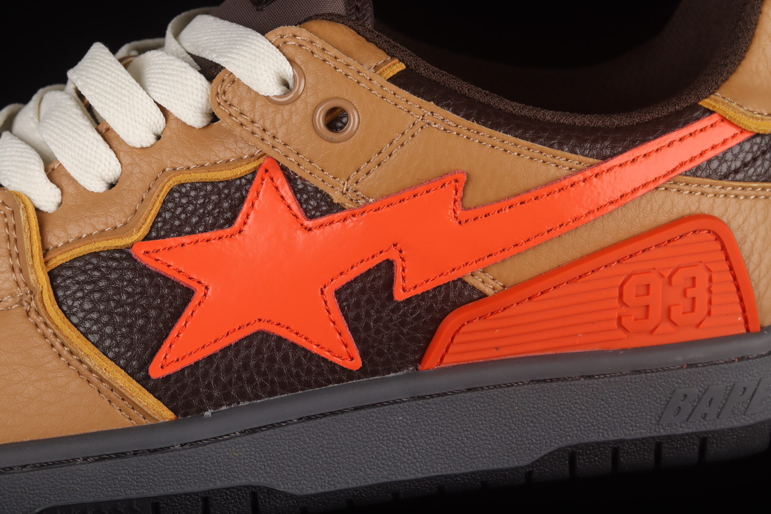 A Bathing Ape Bape SK8 STA Brown Orange
