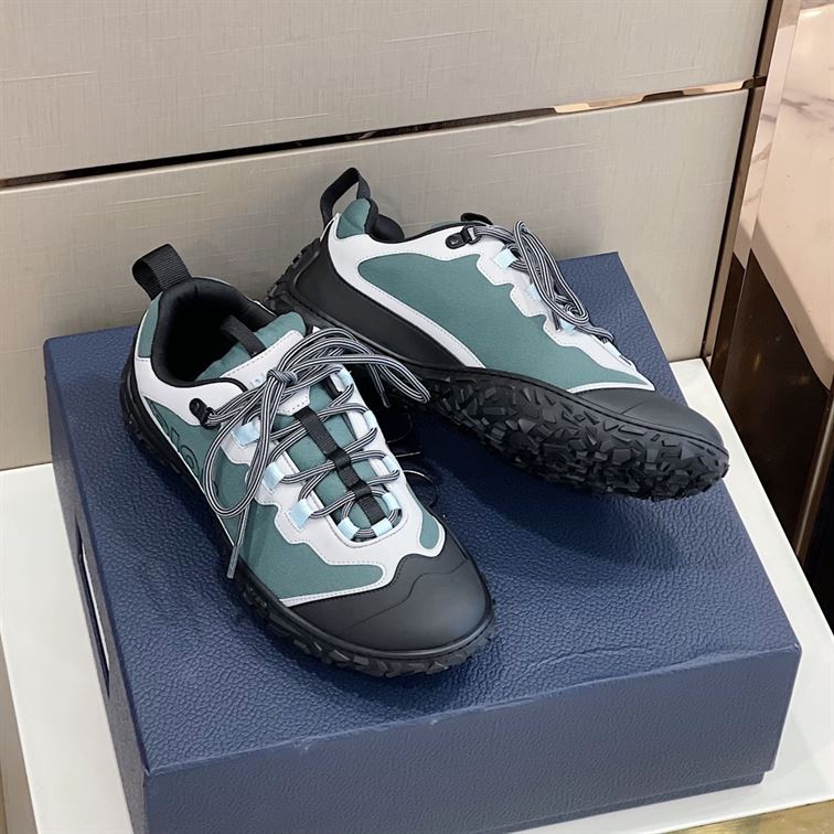 DIORIZON HIKING SHOE GREEN-GREY TECHNICAL MESH AND BLACK RUBBER – DO085