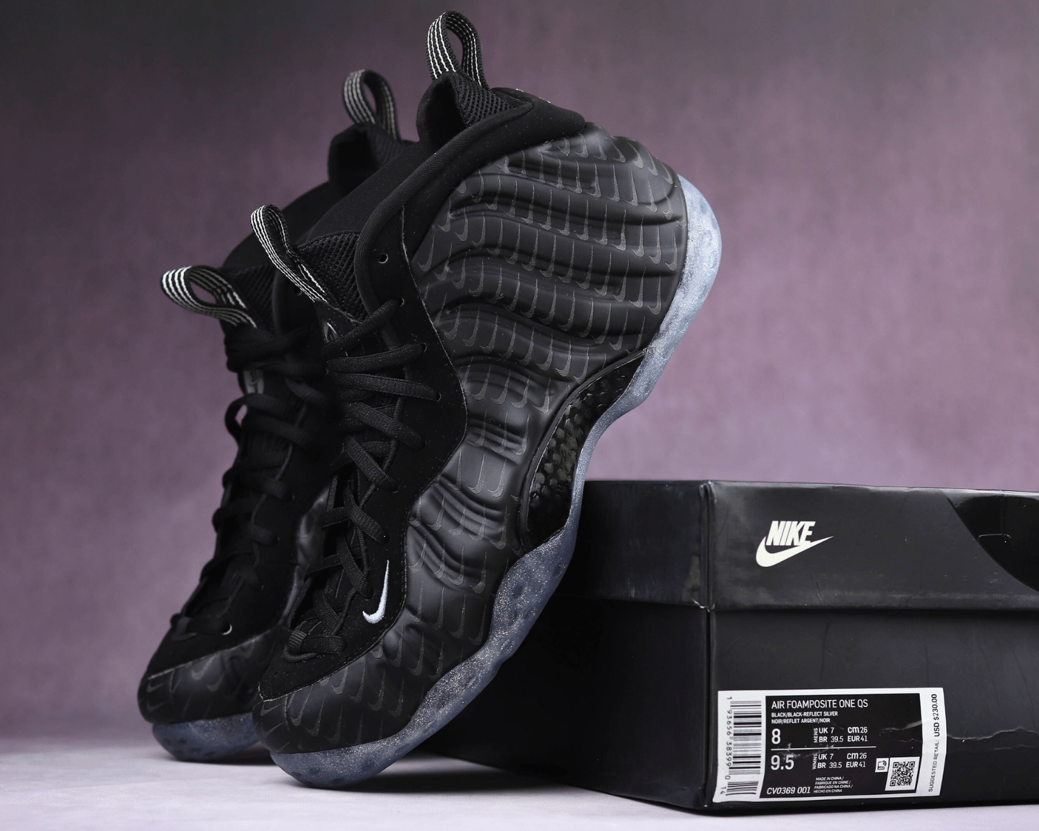 Nike Air Foamposite All-Over Swoosh Black