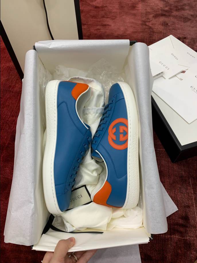 Gucci Ace Blue Orange Sneakers – GCC195