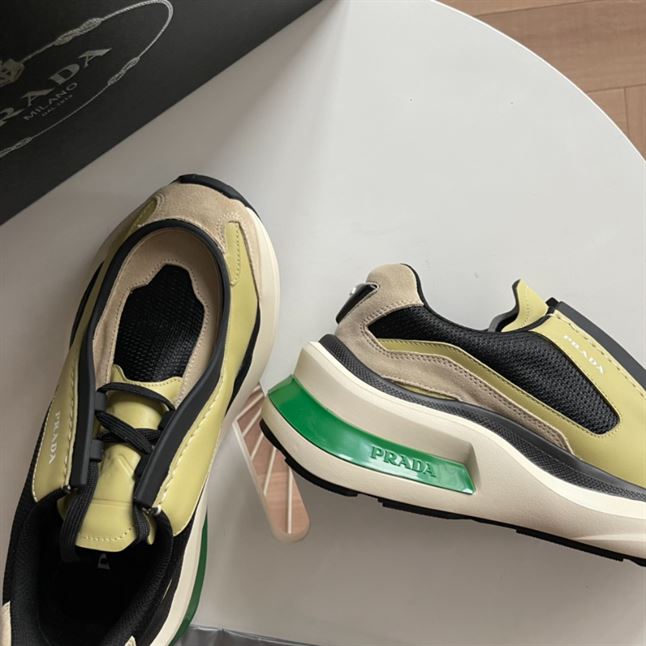 PRADA SYSTEME BRUSHED LEATHER SNEAKERS – PRS049