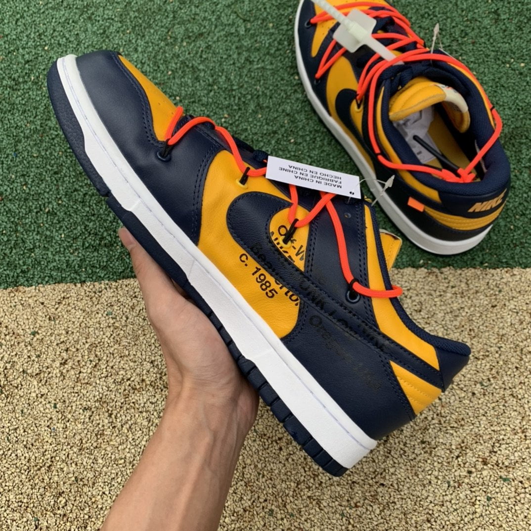 Nike Dunk Low Off-White University Gold Midnight Navy