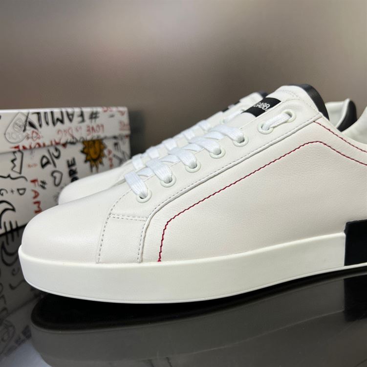 DOLCE & GABBANA WHITE PORTOFINO SNEAKERS – DG034
