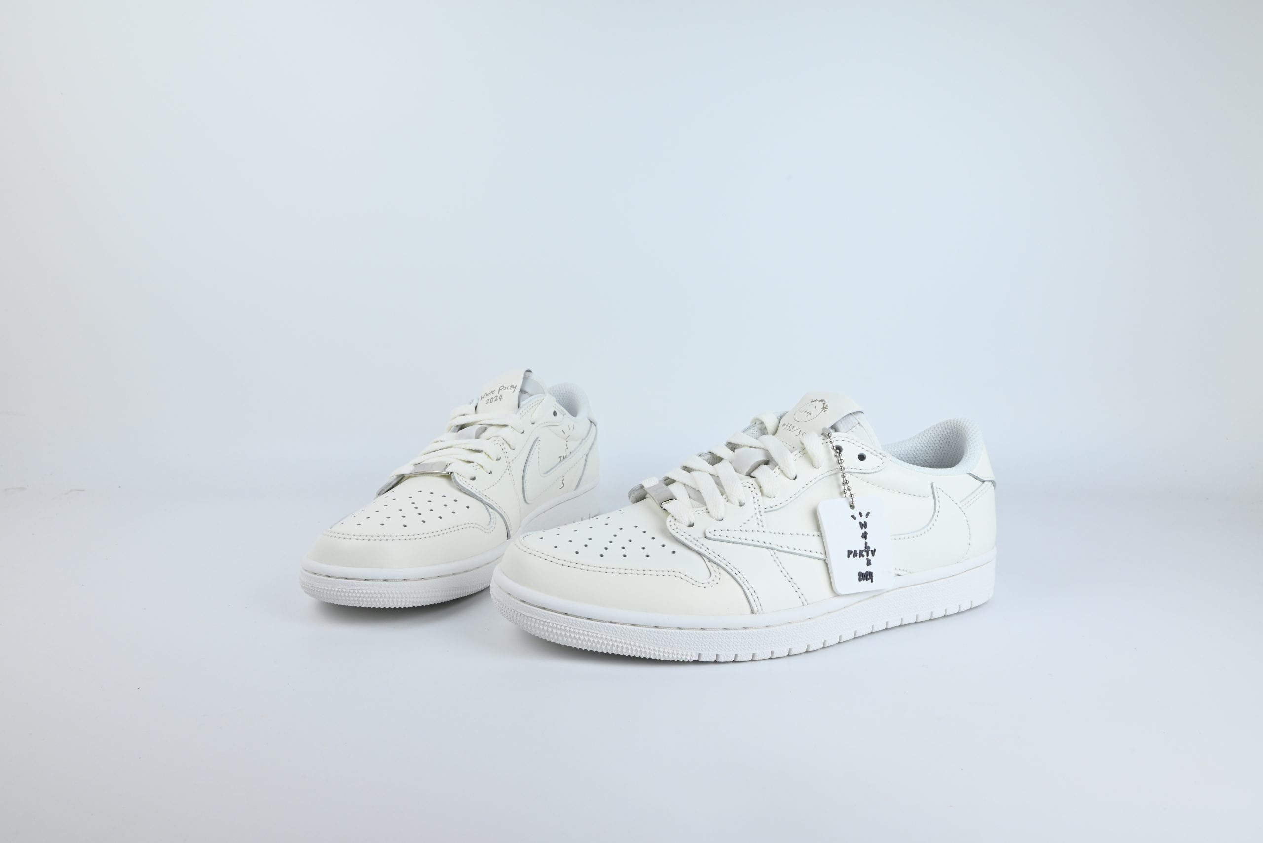 Travis Scott x Air Jordan 1 Michael Rubin White Party Customs