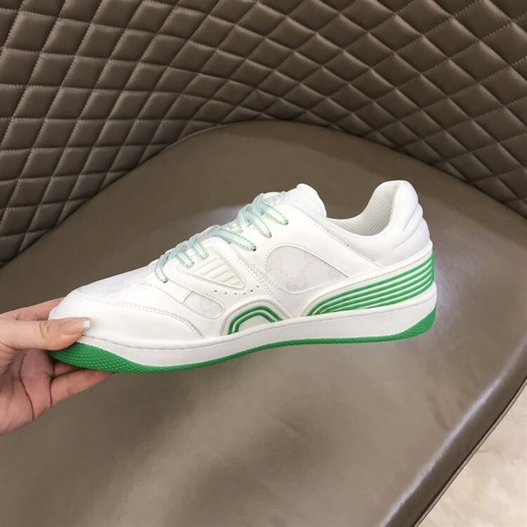 GUCCI BASKET SNEAKERS IN WHITE AND GREEN – GCC032