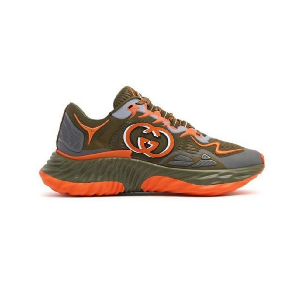 Gucci Brown Ripple Splash Fabric Sneakers – GCC200